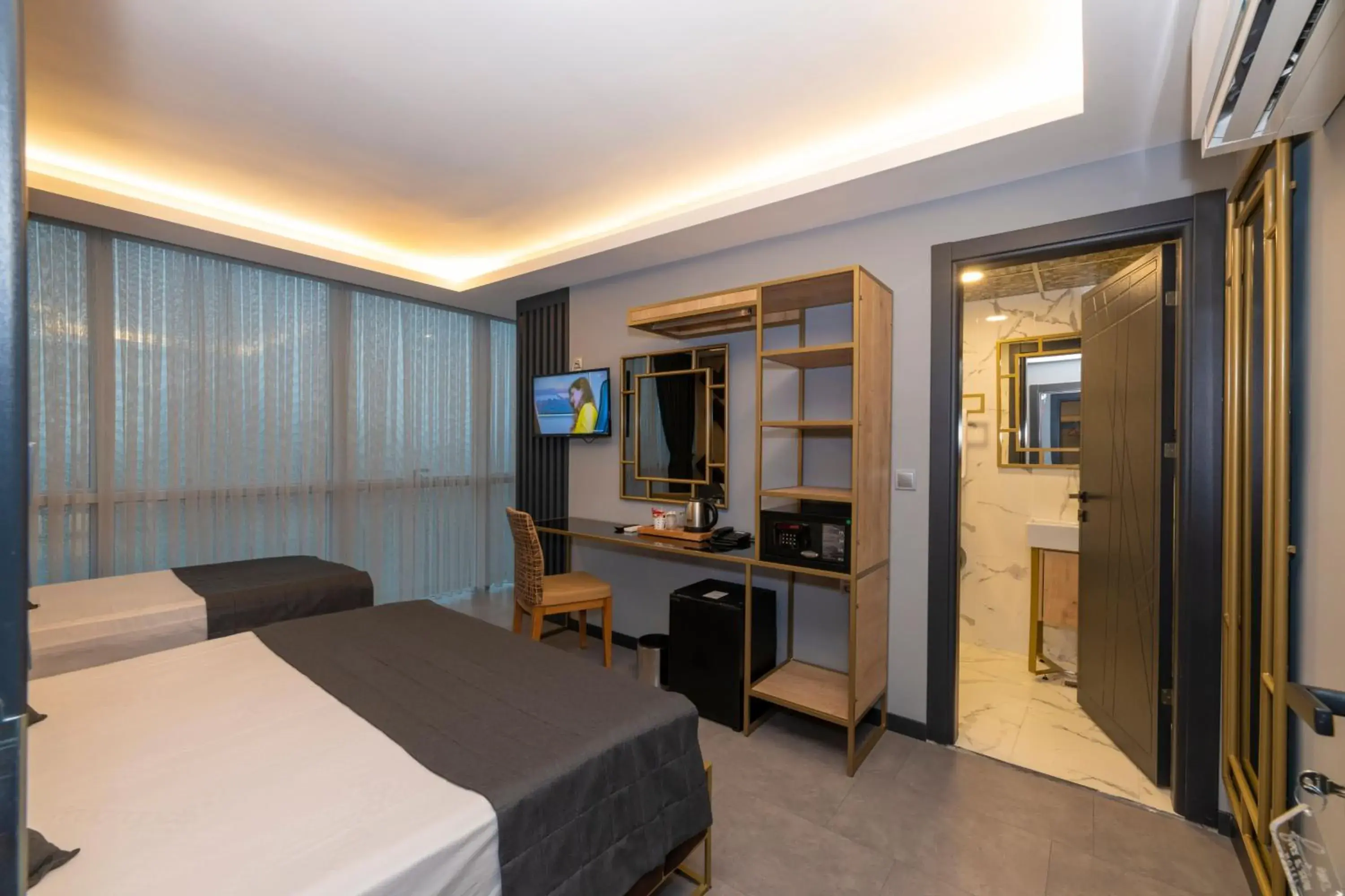 Photo of the whole room, Bed in Fly And Stay Airport Hotel Photo of the whole room, Bed in Fly And Stay Airport Hotel