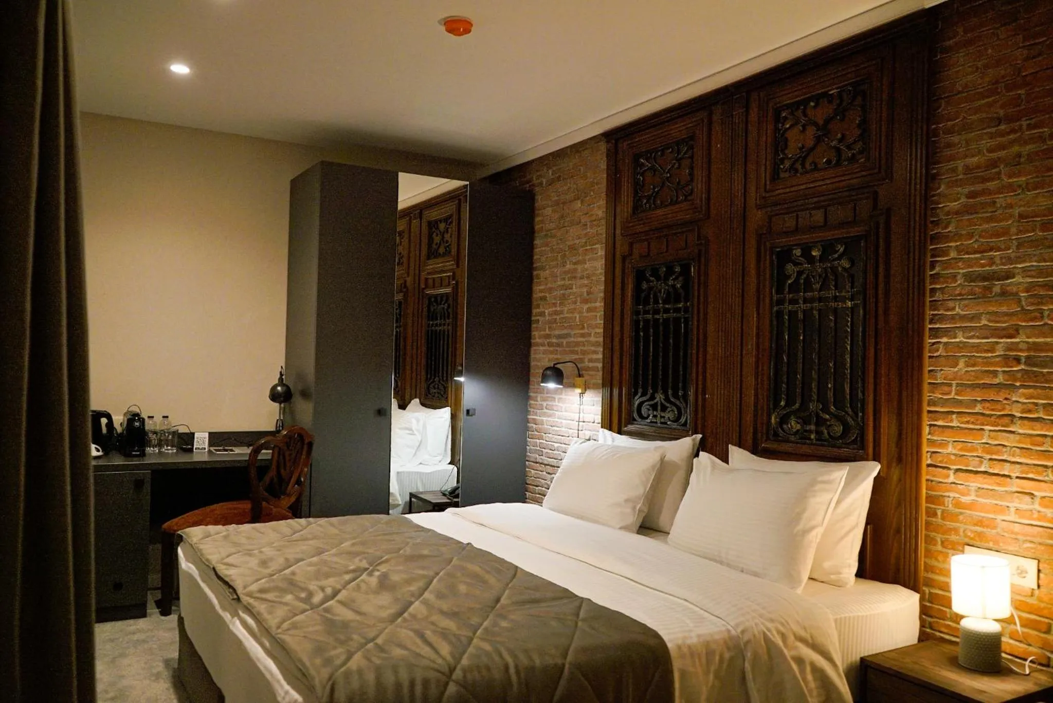 Bed in TbiliSee Hotel