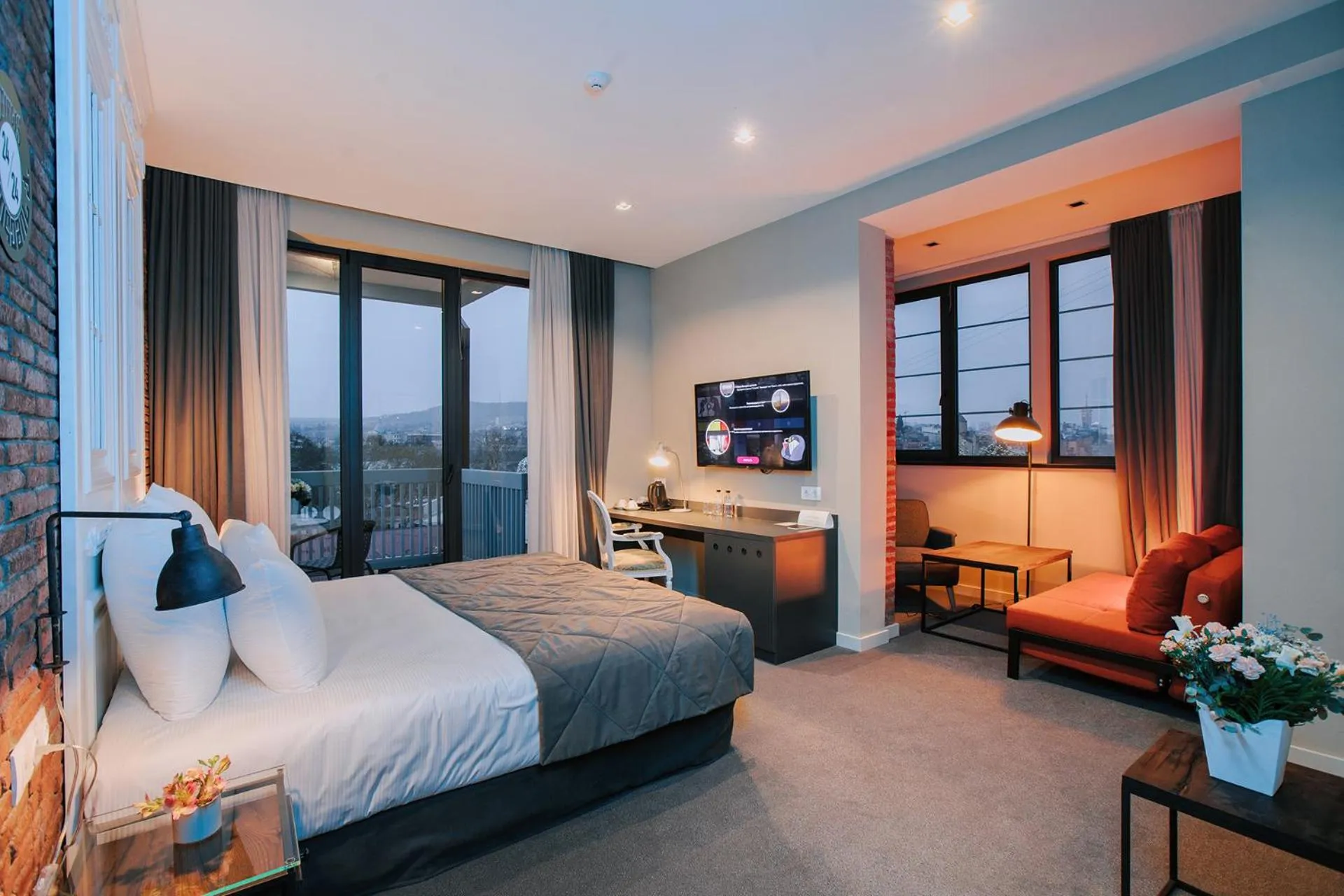 Photo of the whole room, Bed in TbiliSee Hotel