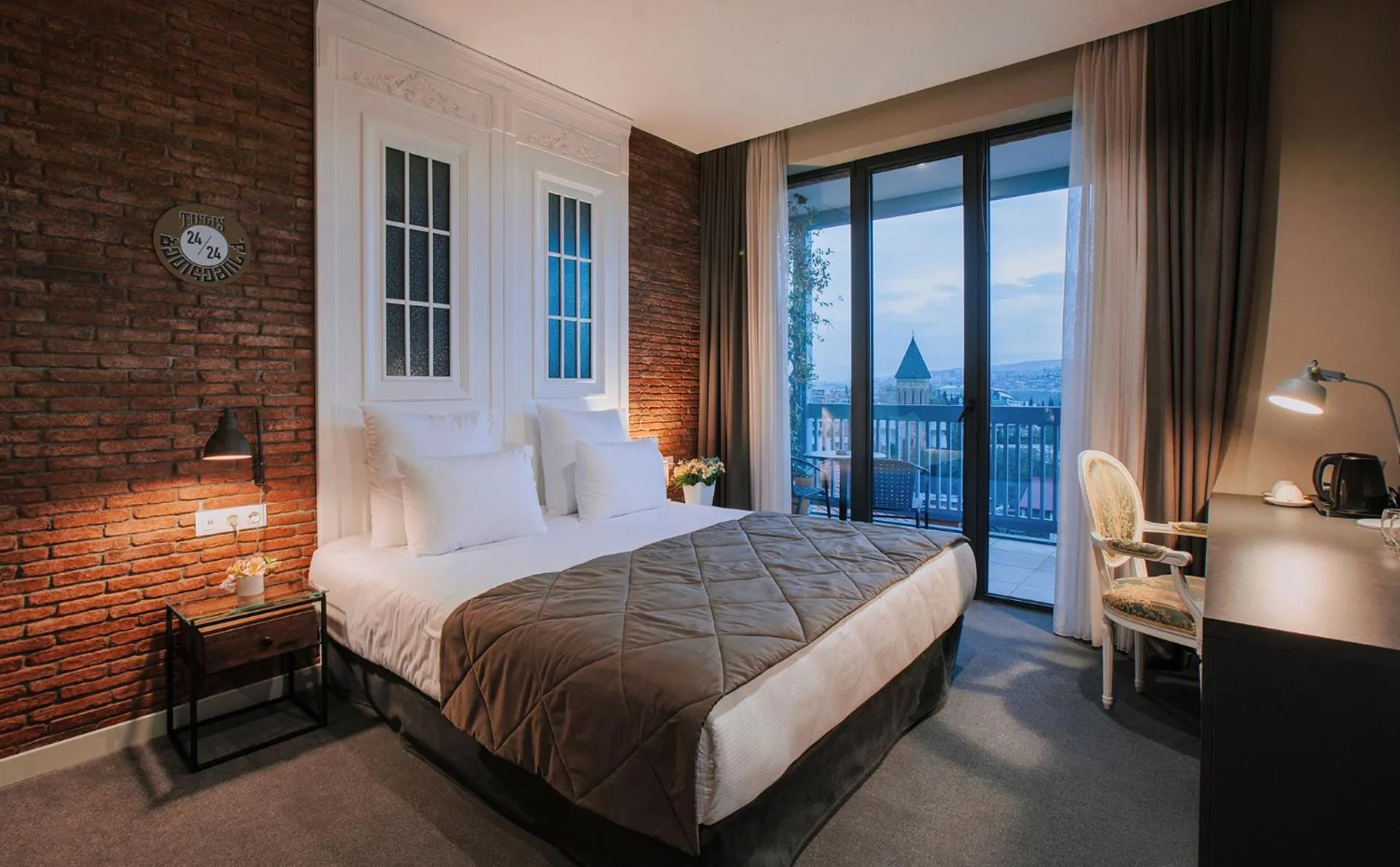 Photo of the whole room, Bed in TbiliSee Hotel