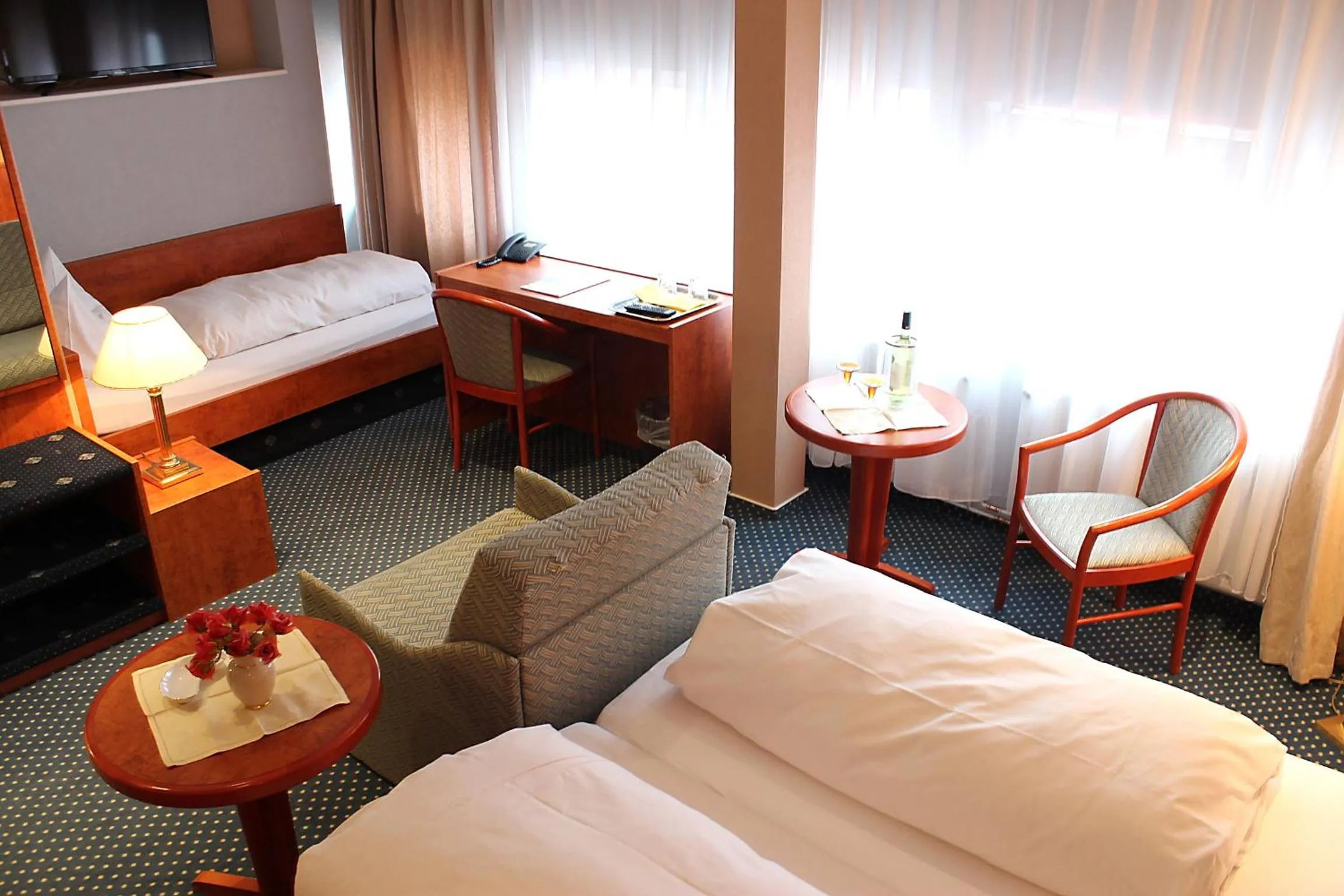 Bedroom, Bed in Parkhotel Fischer