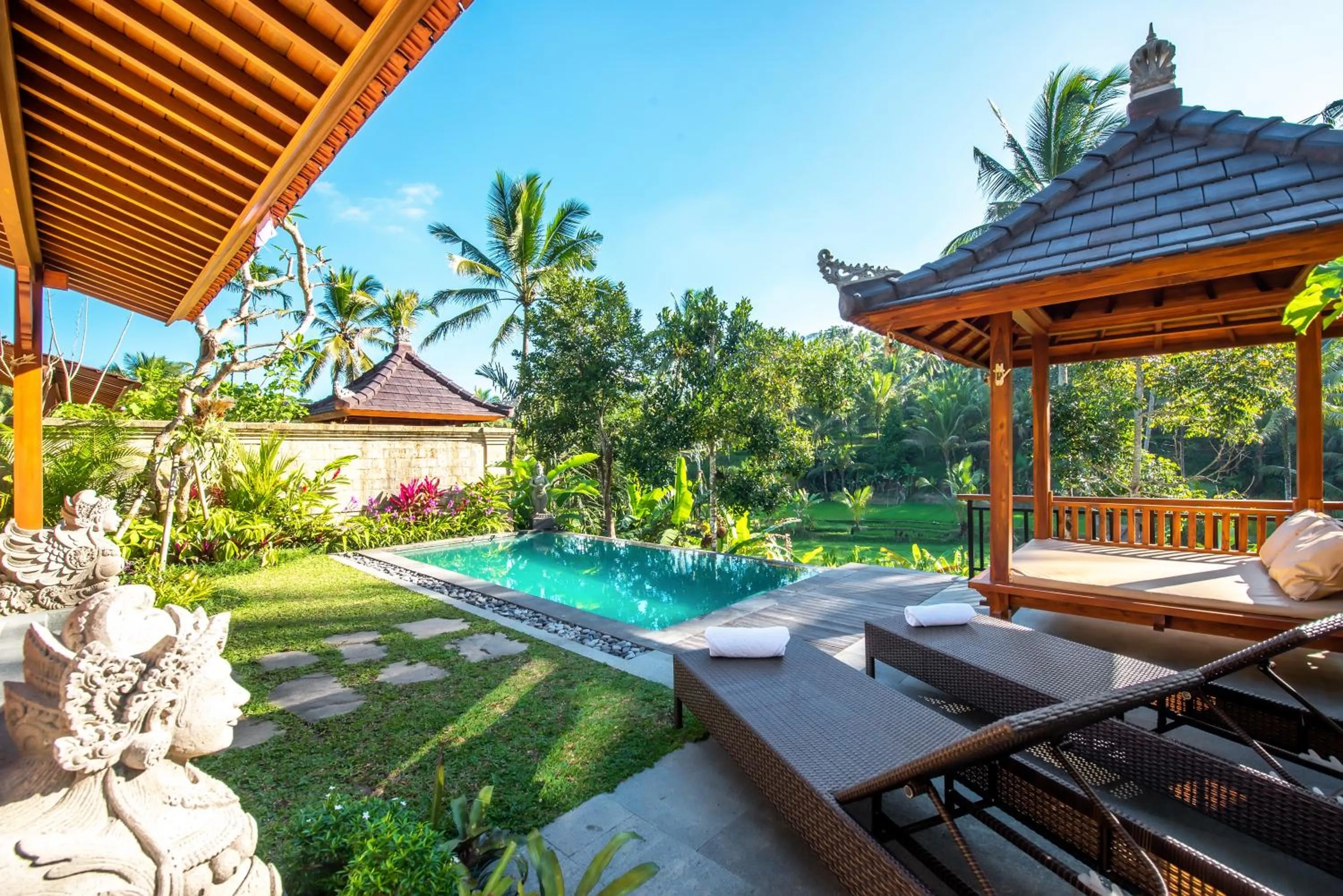 Pool view in GK Bali Resort