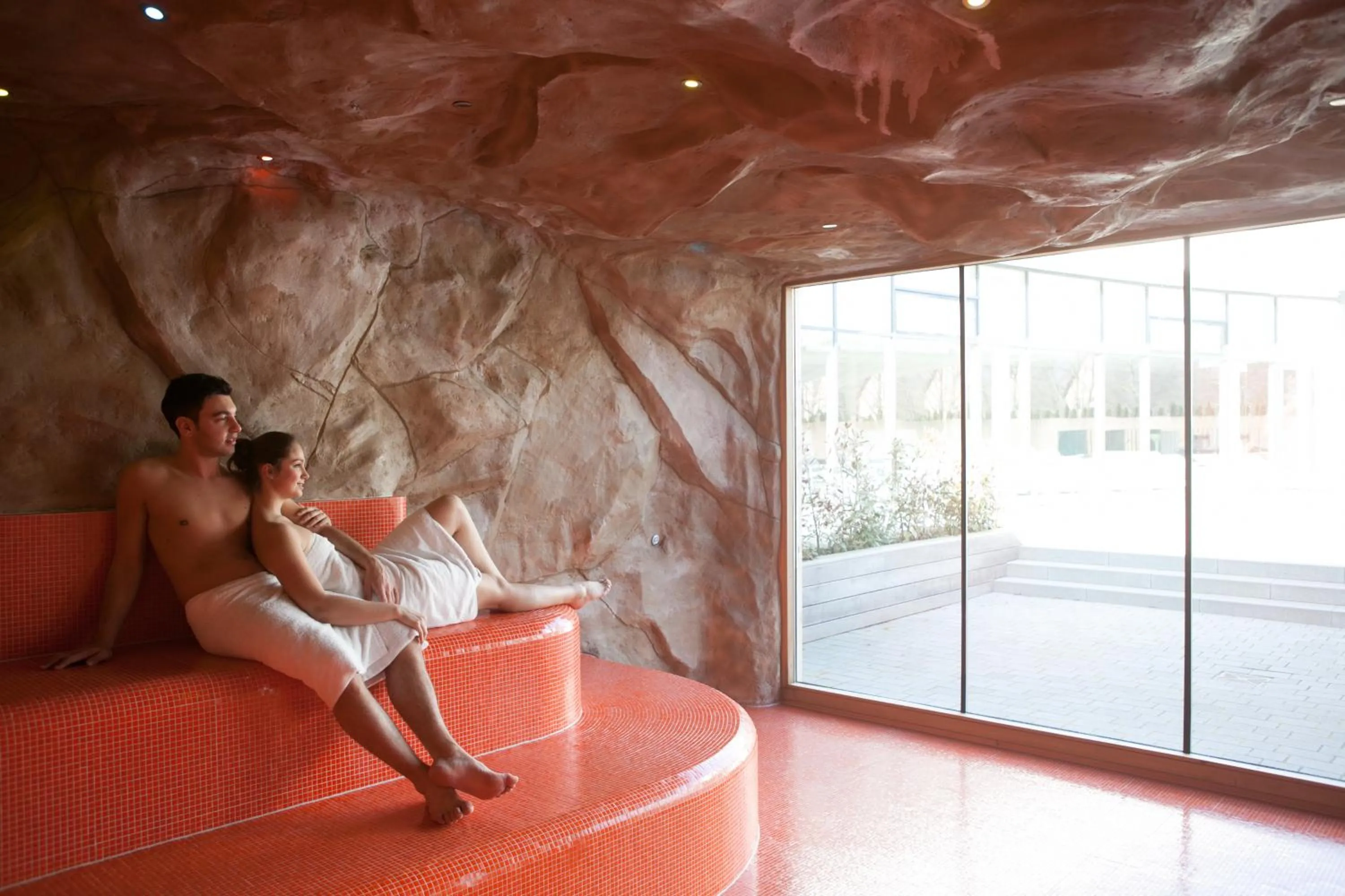 Sauna in Hotel an der Therme