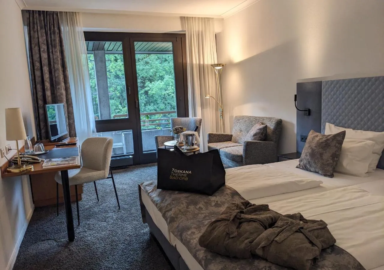 Bed in Hotel an der Therme