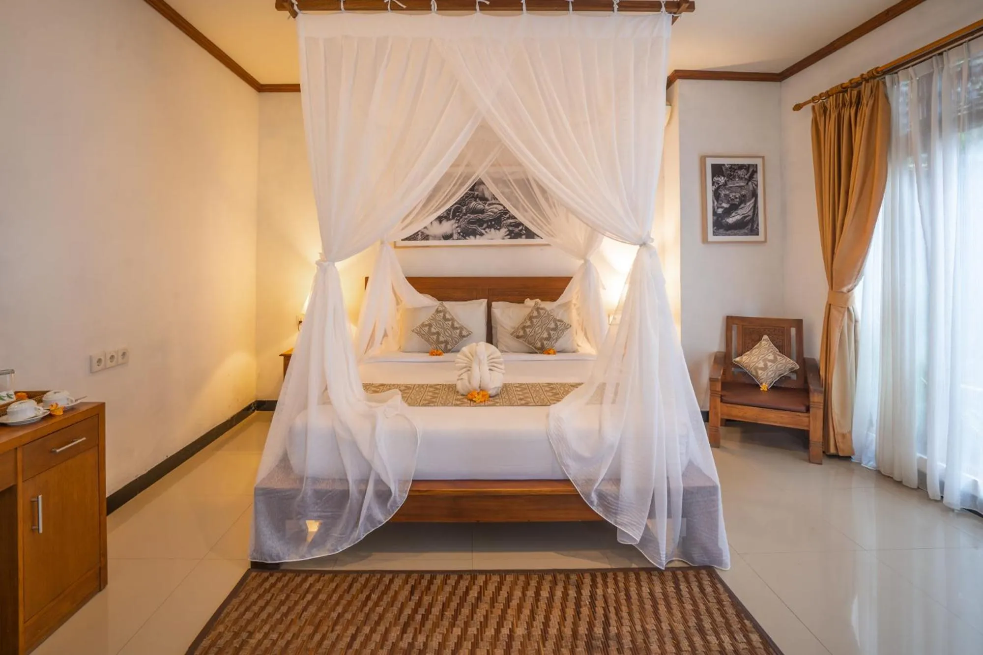 Bed in Budhi Ayu Villas and Cottages Ubud by Mahaputra-CHSE Certified