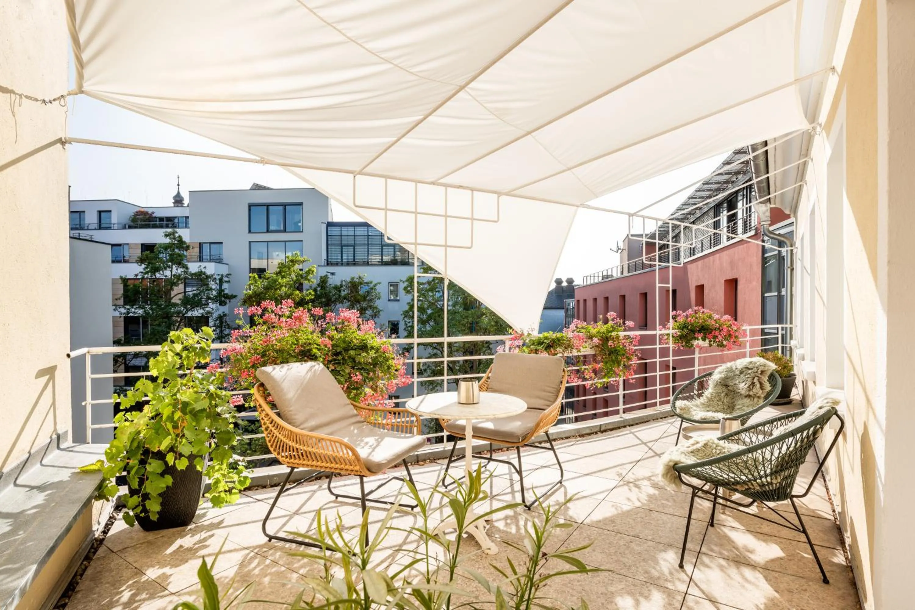 Balcony/Terrace in Hotel Würzburger Hof ****