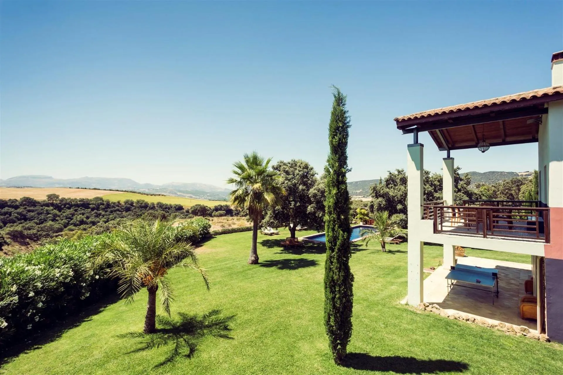 Garden view in The Lodge Ronda
