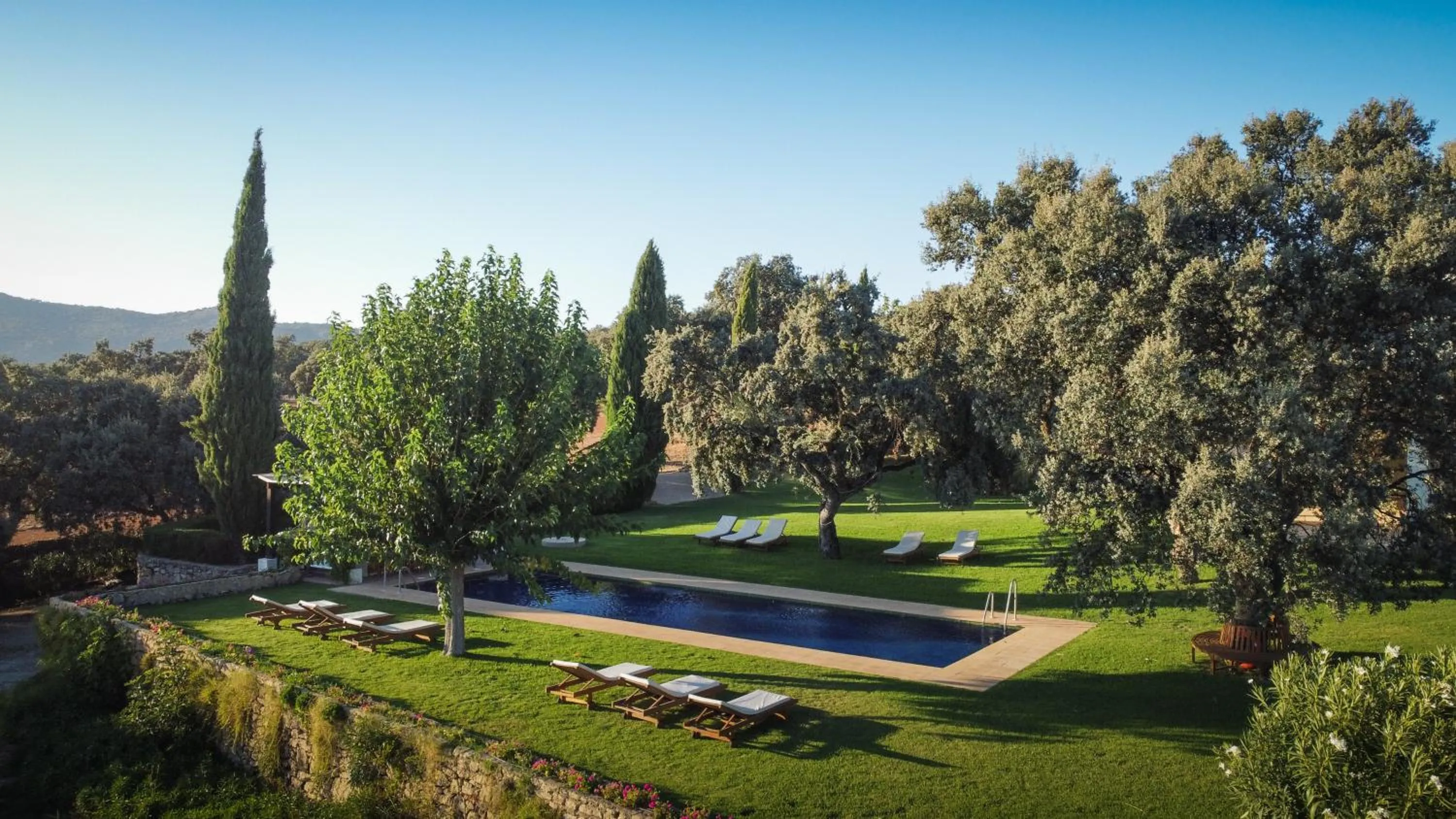 Pool view in The Lodge Ronda