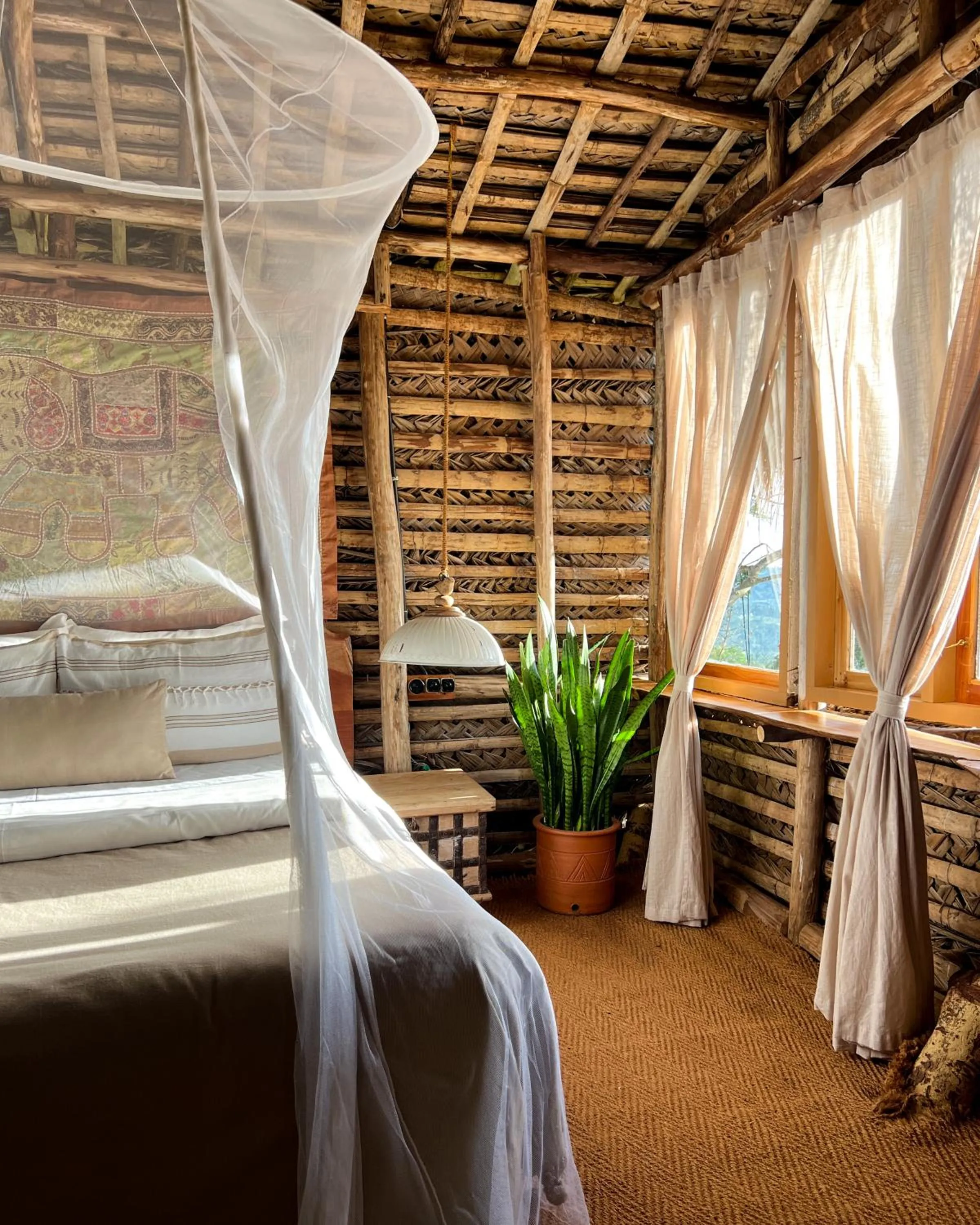 Decorative detail, Bed in The Mudhouse Marayoor