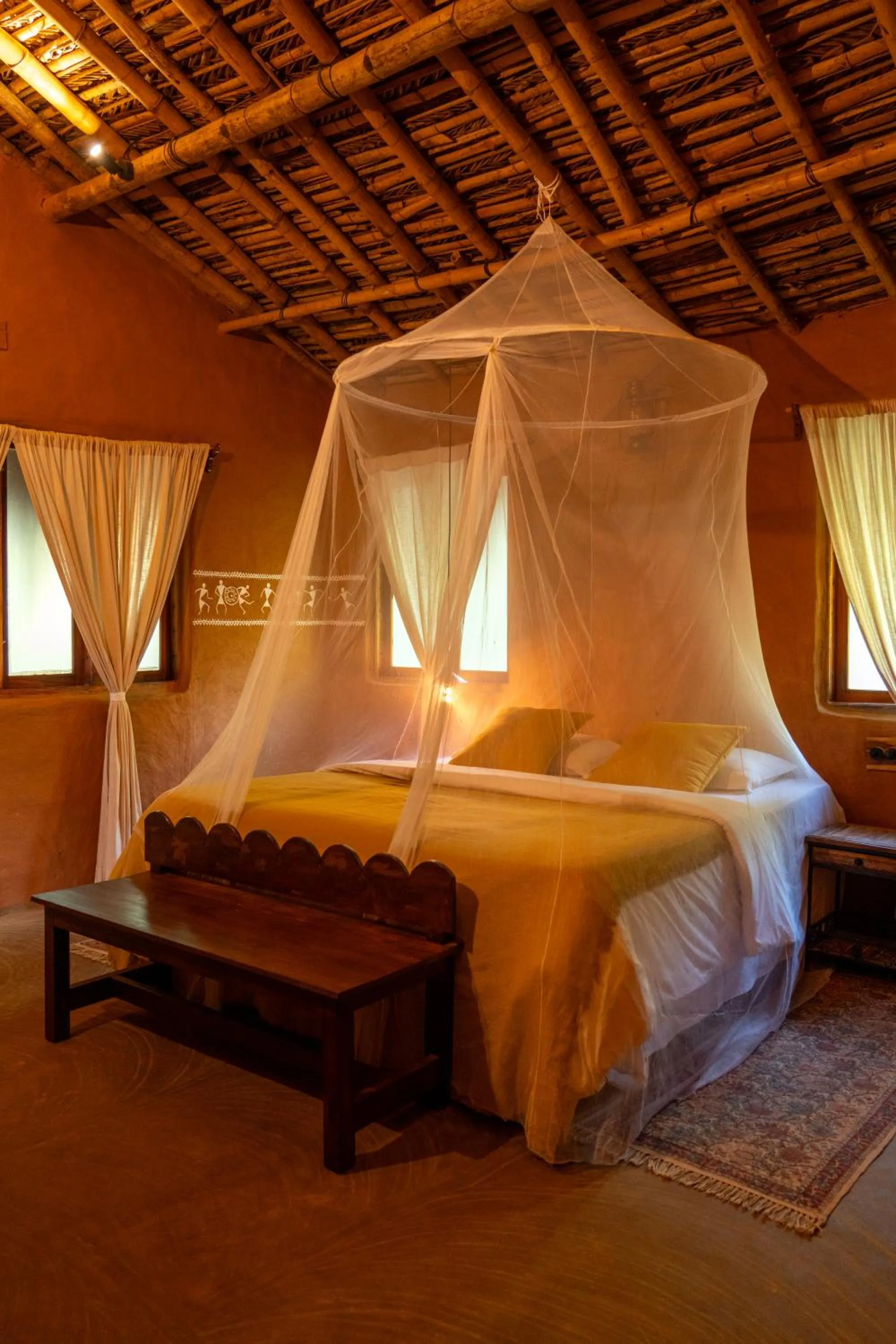 Bedroom, Bed in The Mudhouse Marayoor