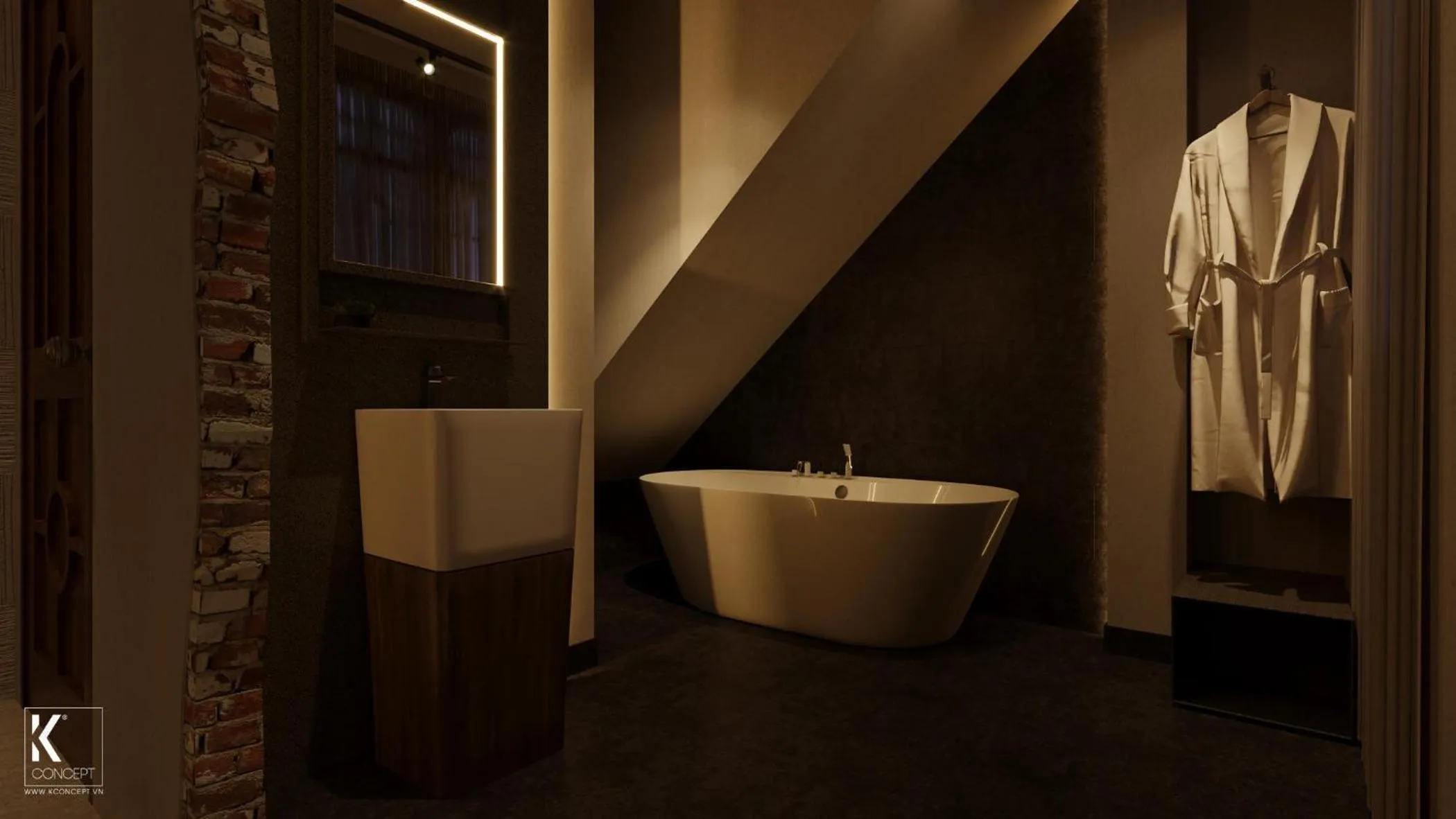 Bathroom in Blue Fingers KRoom Dalat