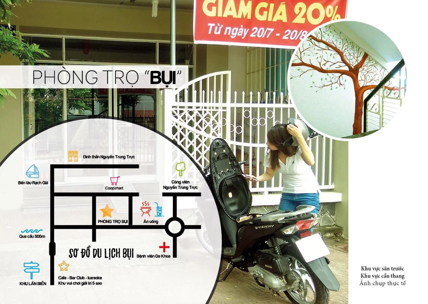 Logo/Certificate/Sign in Bụi Hostel - Ferry to Rạch Giá