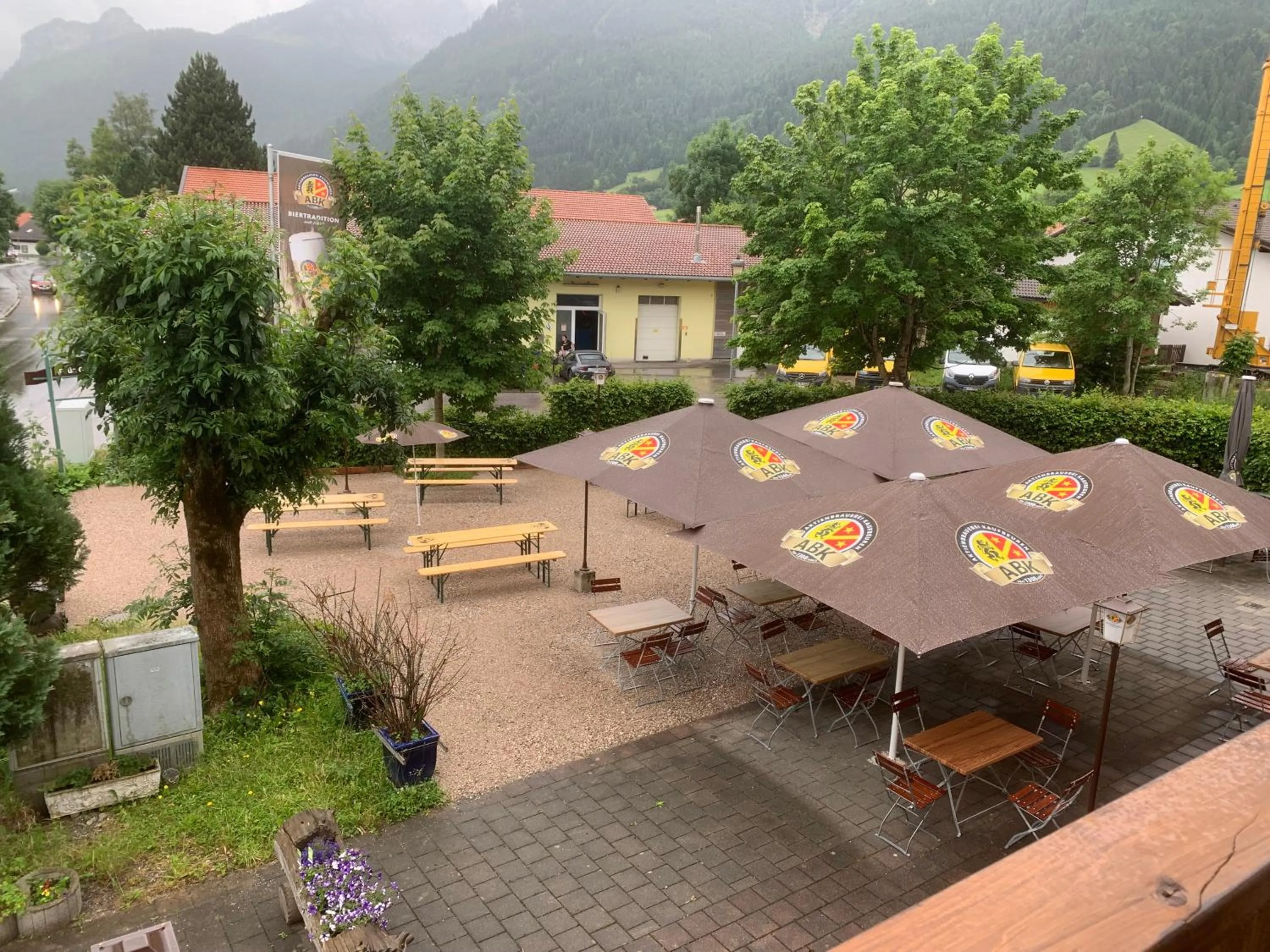 Garden view in Gasthof Löwen