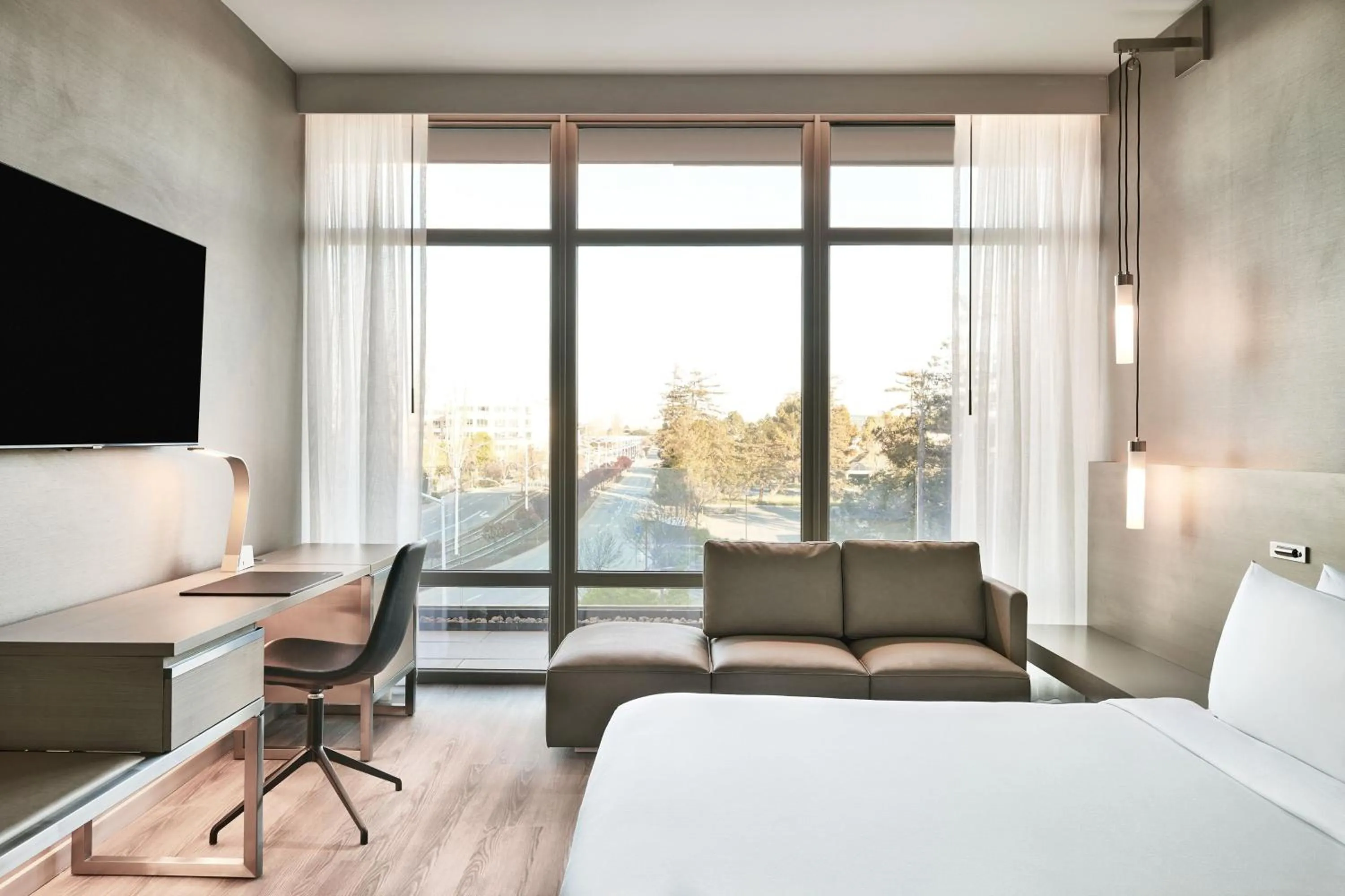 Photo of the whole room, Bed in AC Hotel by Marriott Sunnyvale Moffett Park