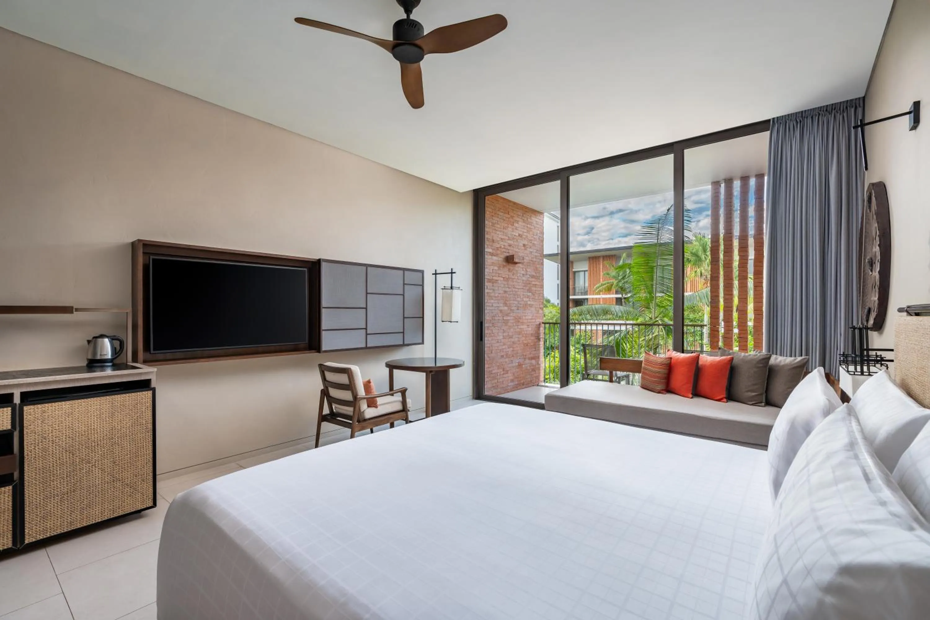 View (from property/room), Bed in Pullman Khao Lak Resort