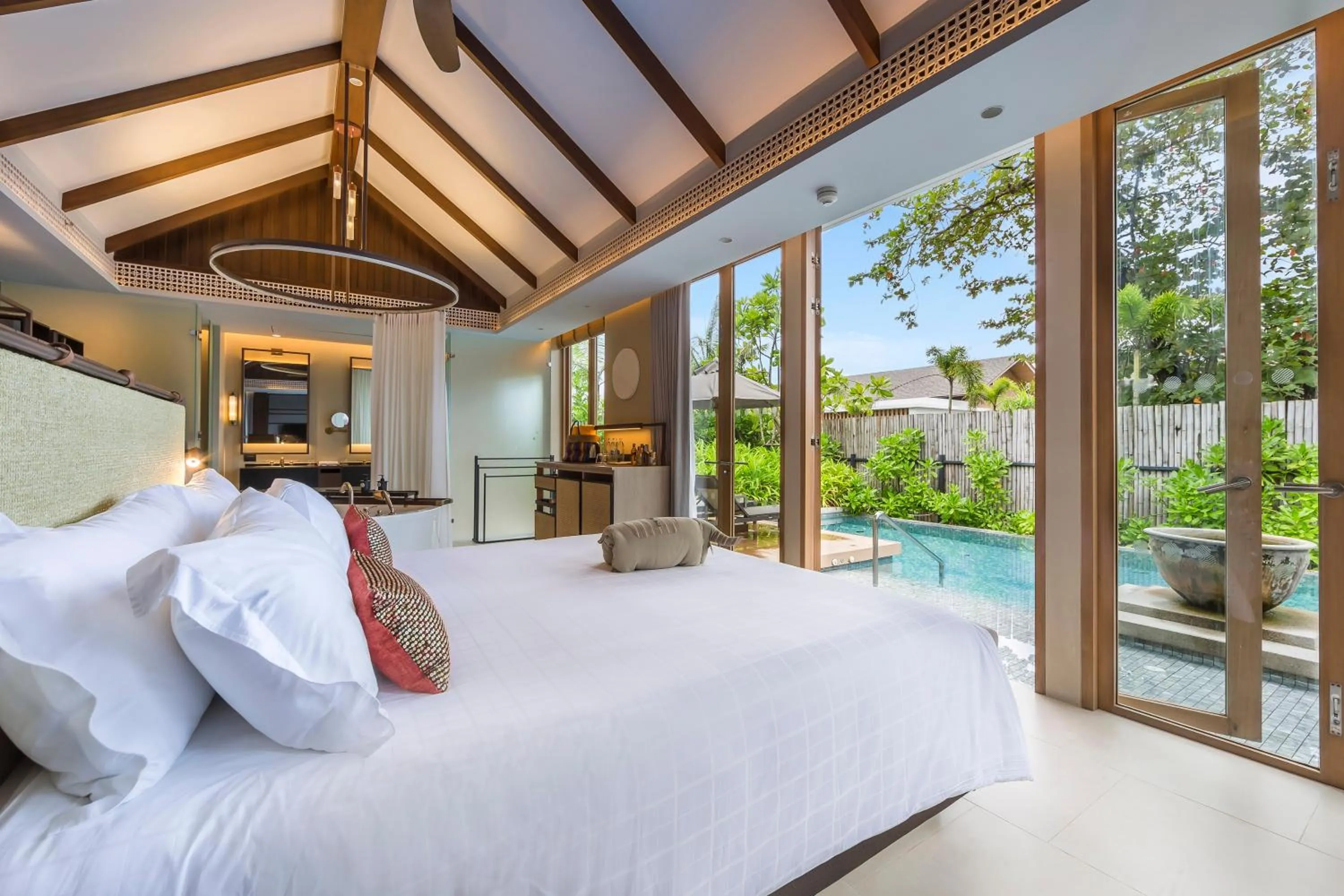 Patio, Bed in Pullman Khao Lak Resort