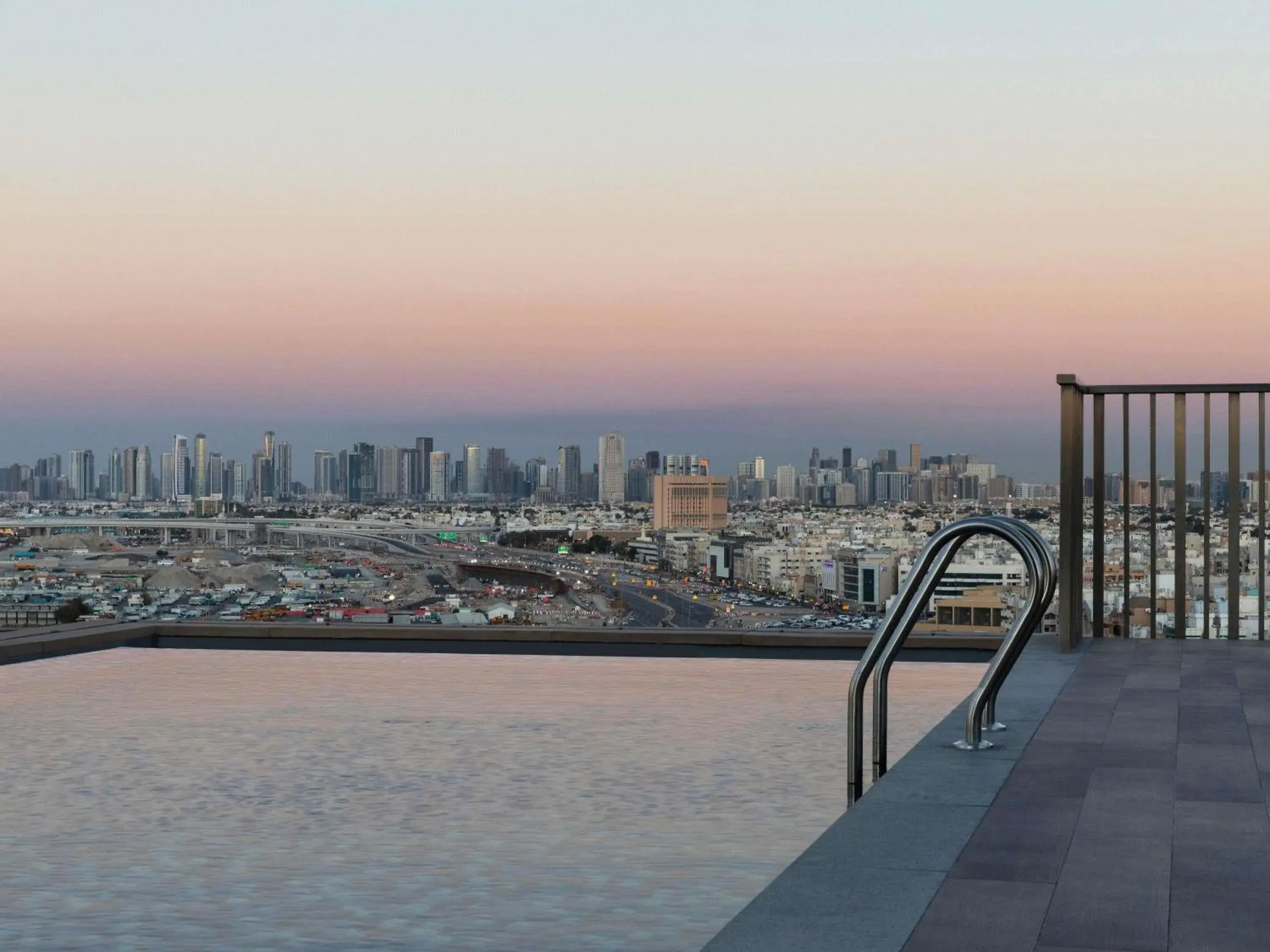 Pool view in Aparthotel Adagio Dubai Deira Pool view in Aparthotel Adagio Dubai Deira