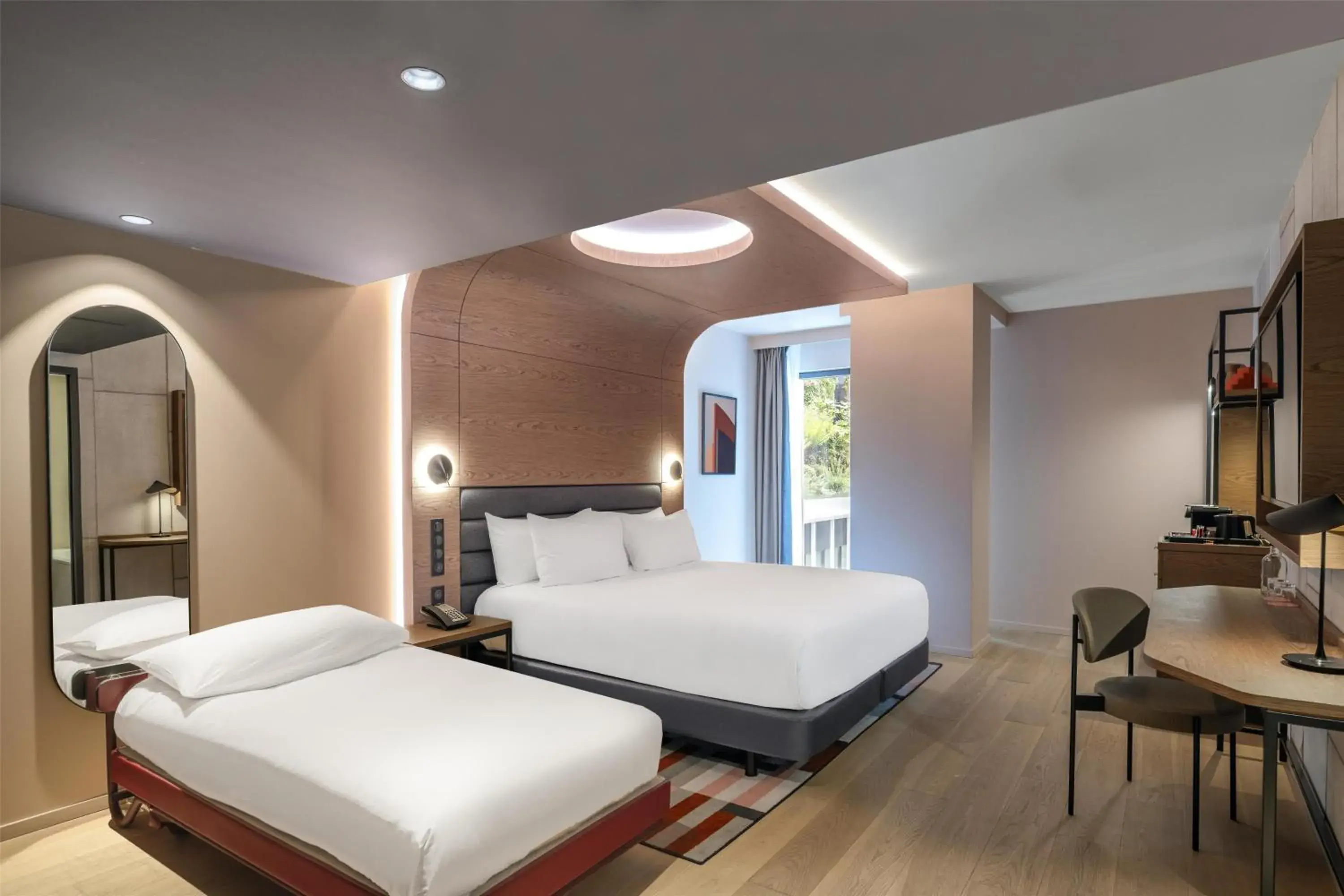 Bedroom, Bed in Canopy By Hilton Paris Eiffel Tower Bedroom, Bed in Canopy By Hilton Paris Eiffel Tower