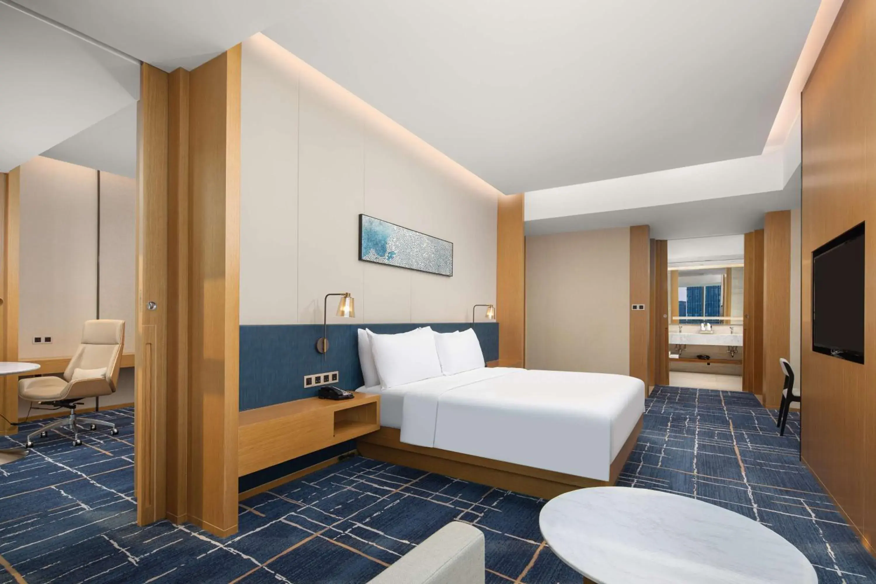 Bed in Hilton Garden Inn Zibo Zhangdian Bed in Hilton Garden Inn Zibo Zhangdian