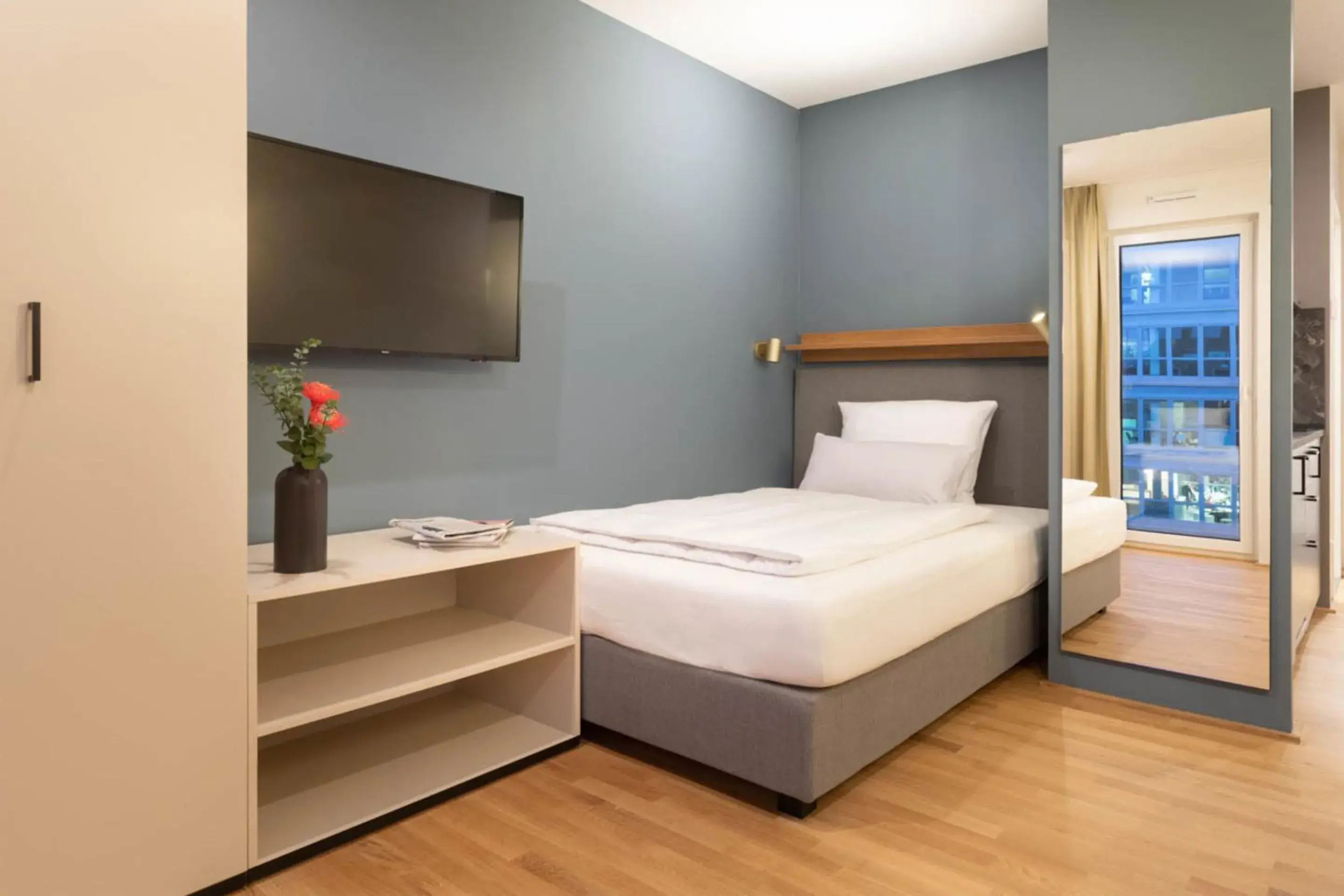 Bed in Brera Serviced Apartments Frankfurt West Bed in Brera Serviced Apartments Frankfurt West