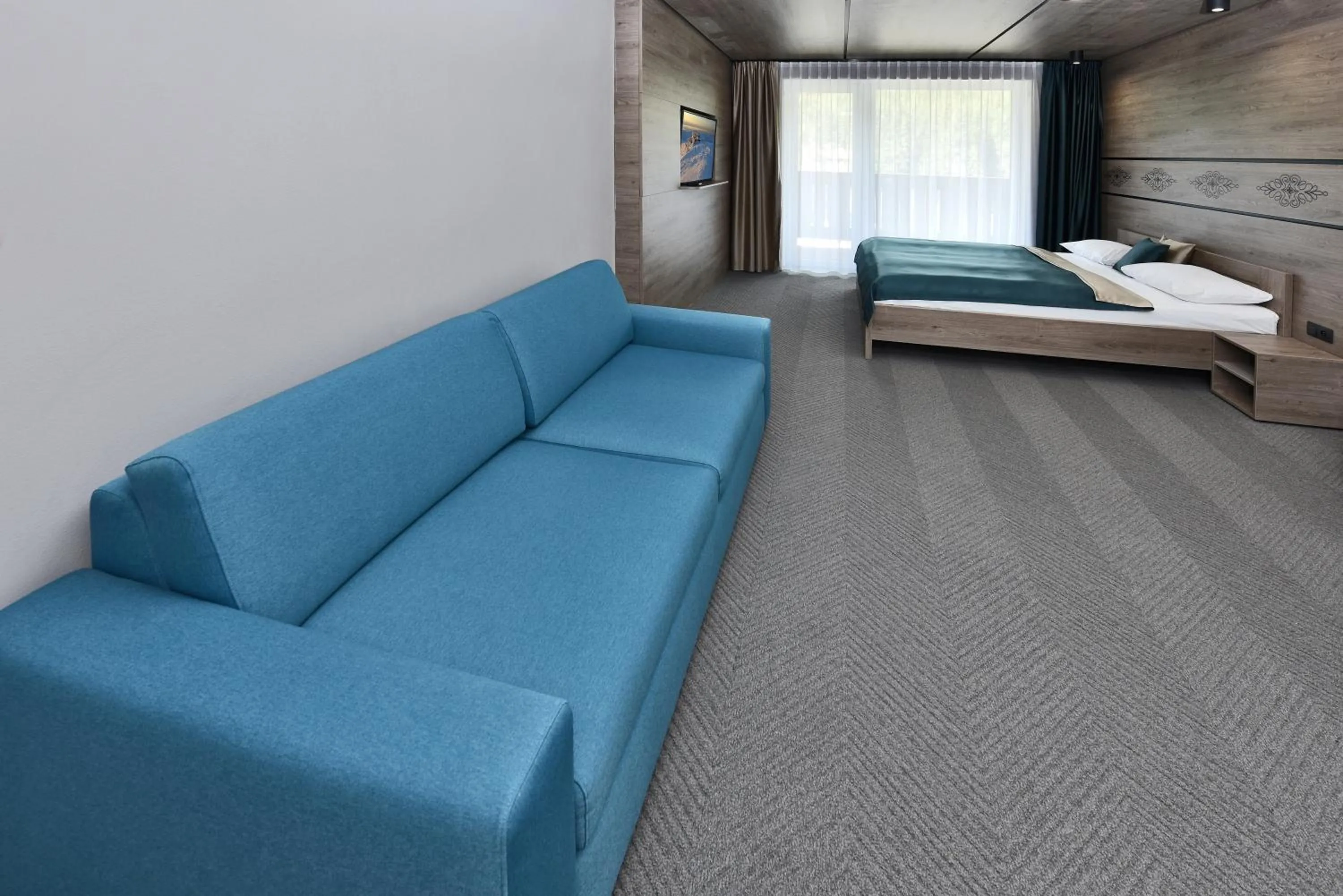 Living room, Bed in Apartmány Tri sestry Jasná