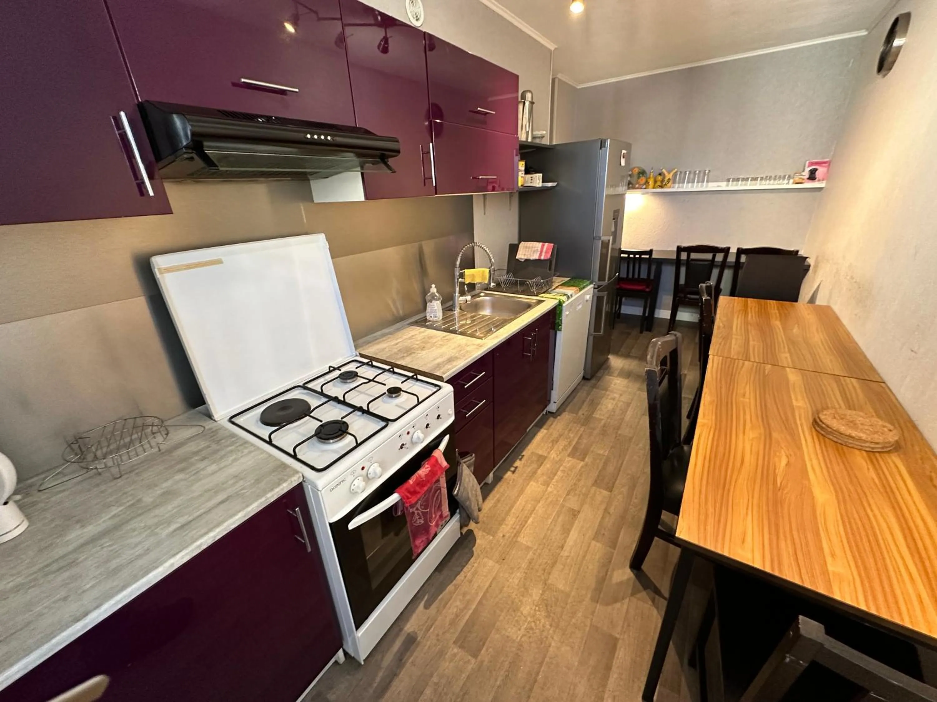 Kitchen or kitchenette in Les Meublés les Dômes du Parc