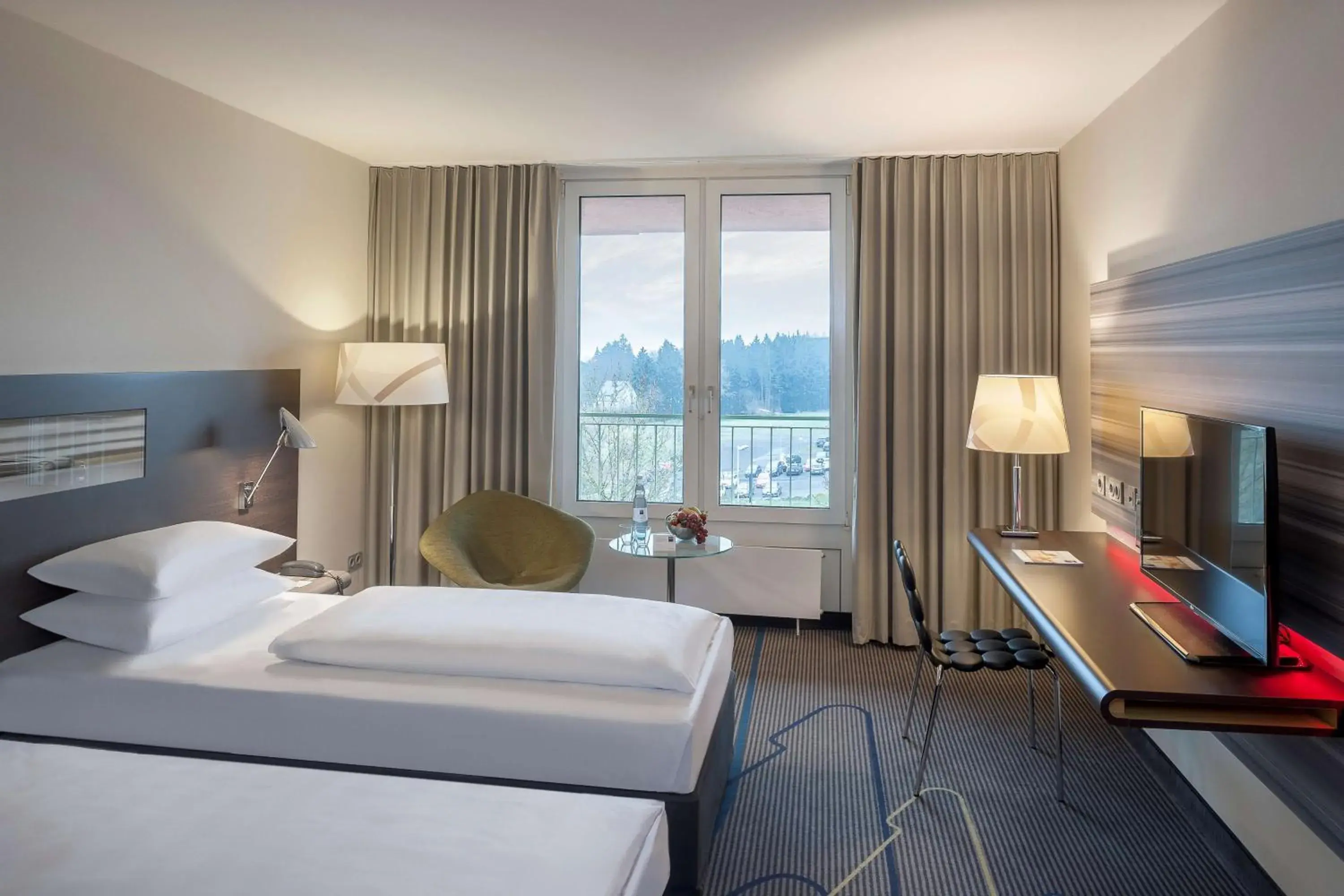 TV and multimedia, Bed in Dorint Am Nürburgring Hocheifel TV and multimedia, Bed in Dorint Am Nürburgring Hocheifel