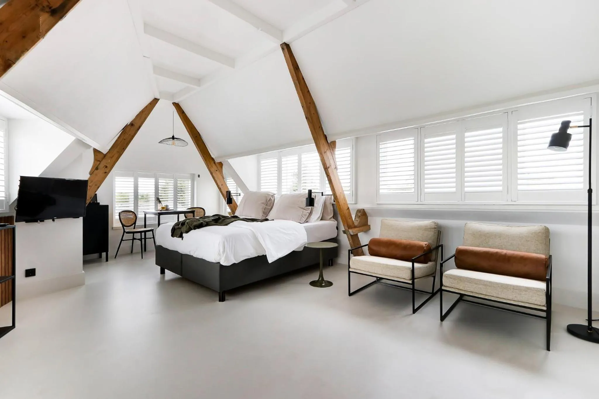 Living room, Bed in Boutique hotel Hippe Hendrik
