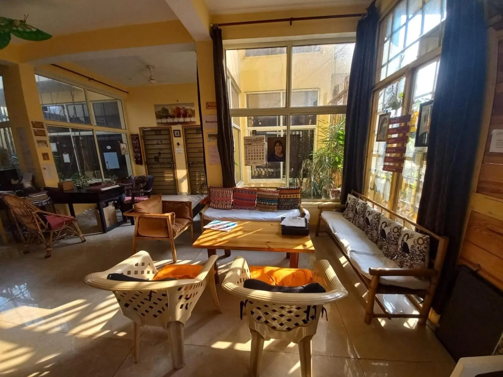 Seating area in Devi music ashram