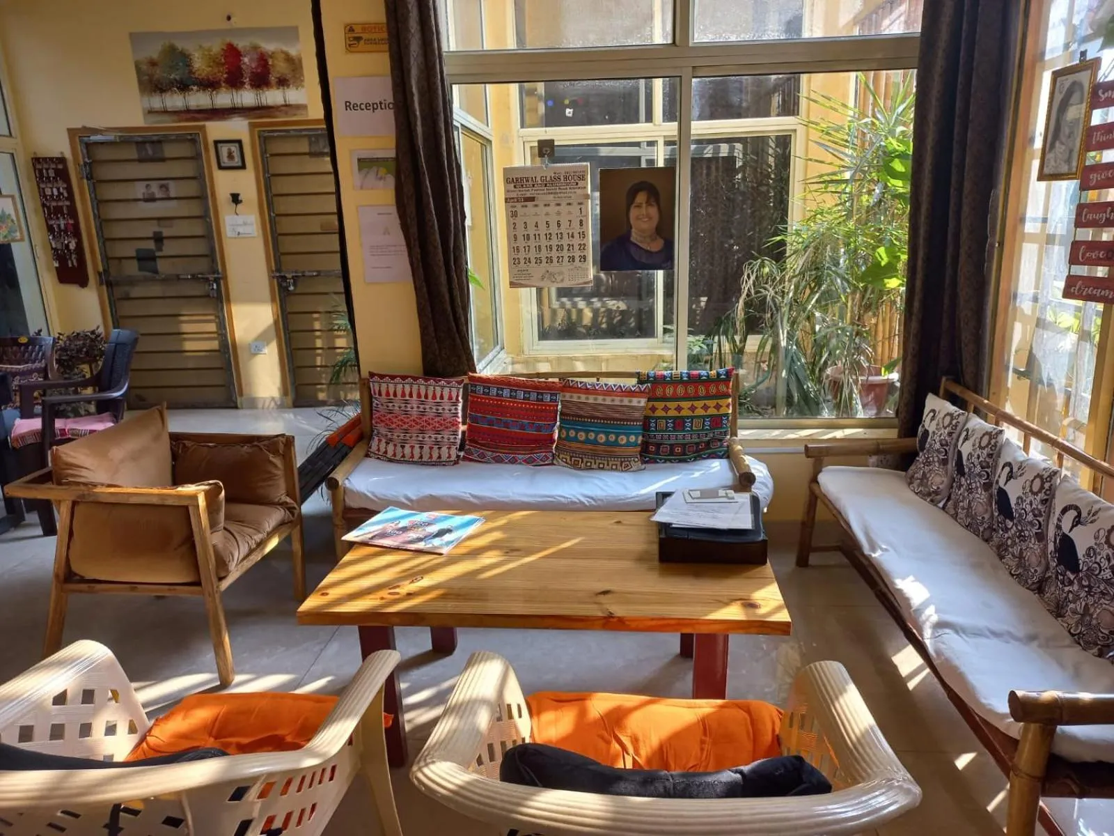 Seating area in Devi music ashram