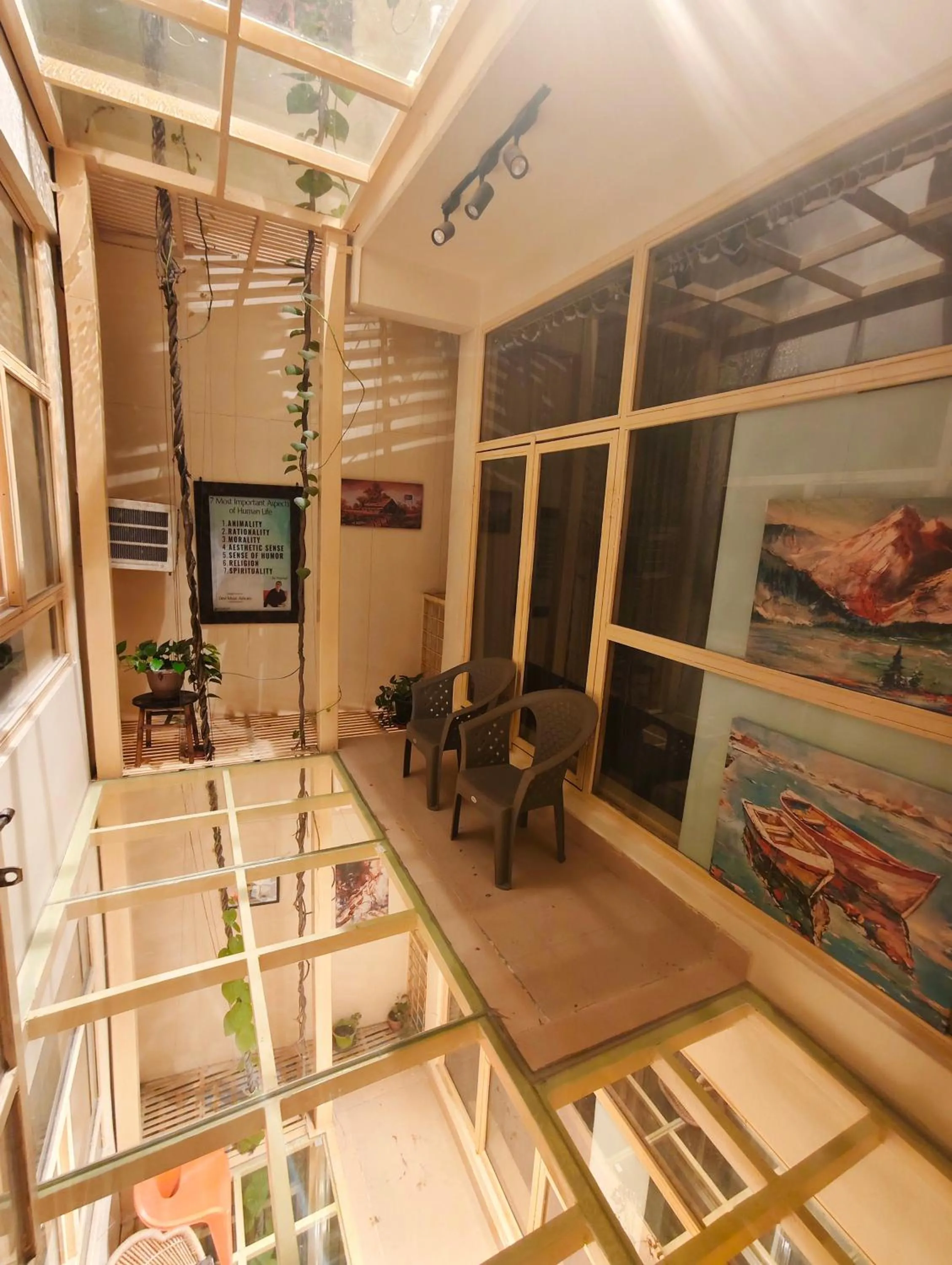 Seating area in Devi music ashram