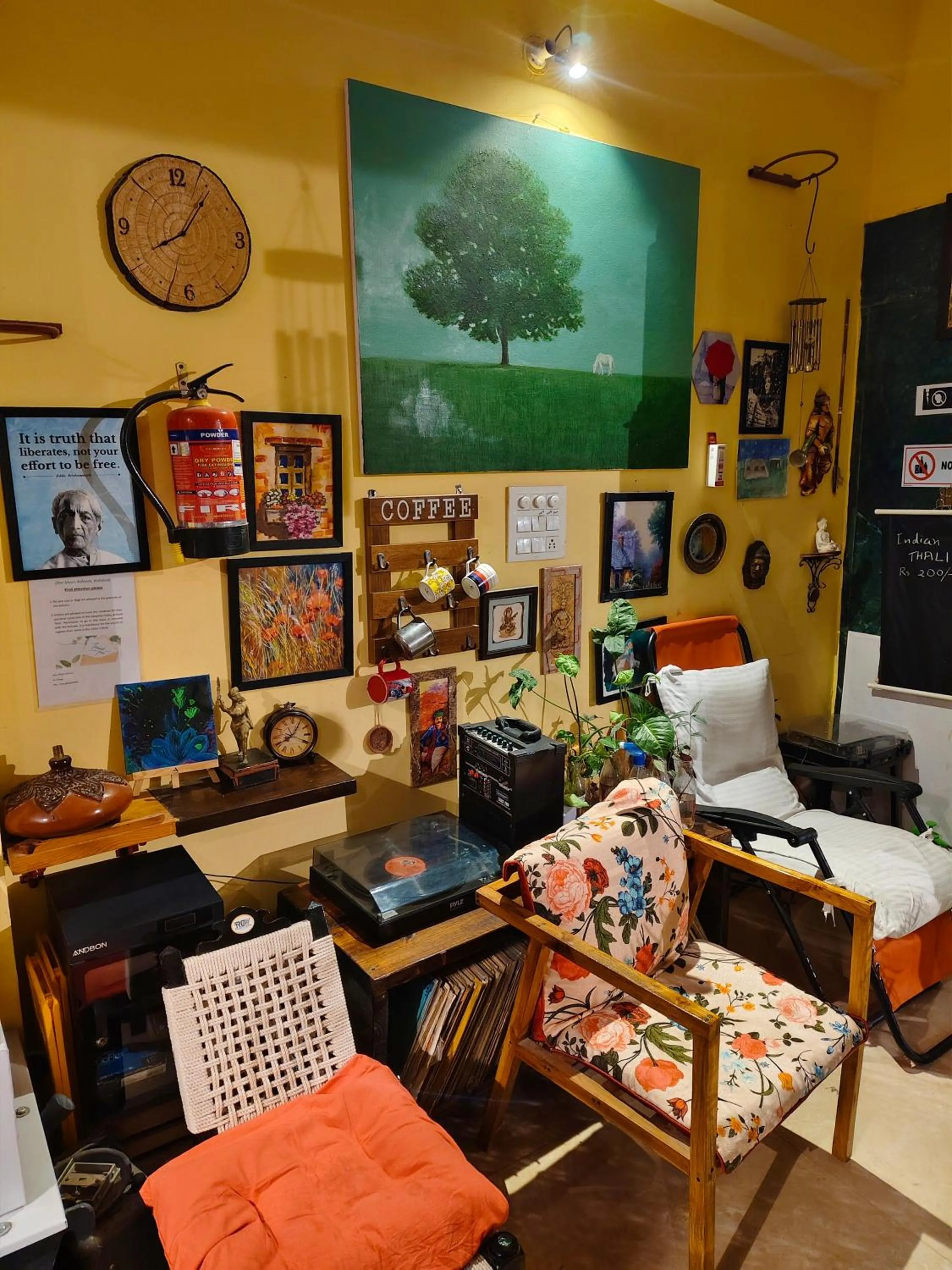 Seating area in Devi music ashram