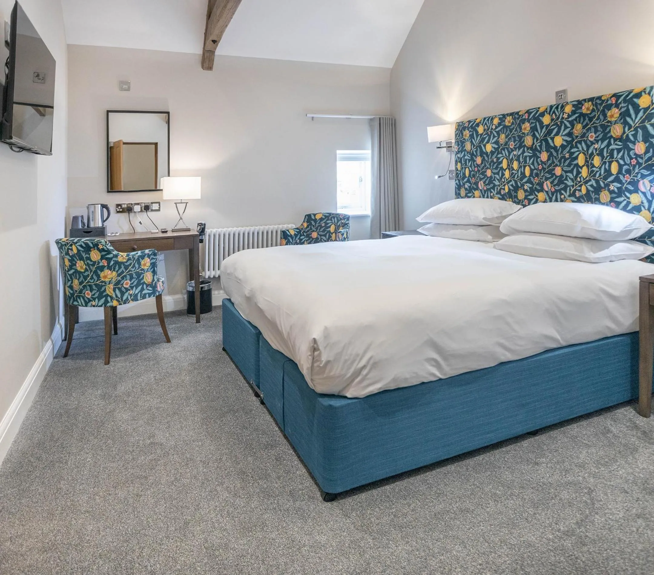 Bed in Barton Hall Hotel & Spa