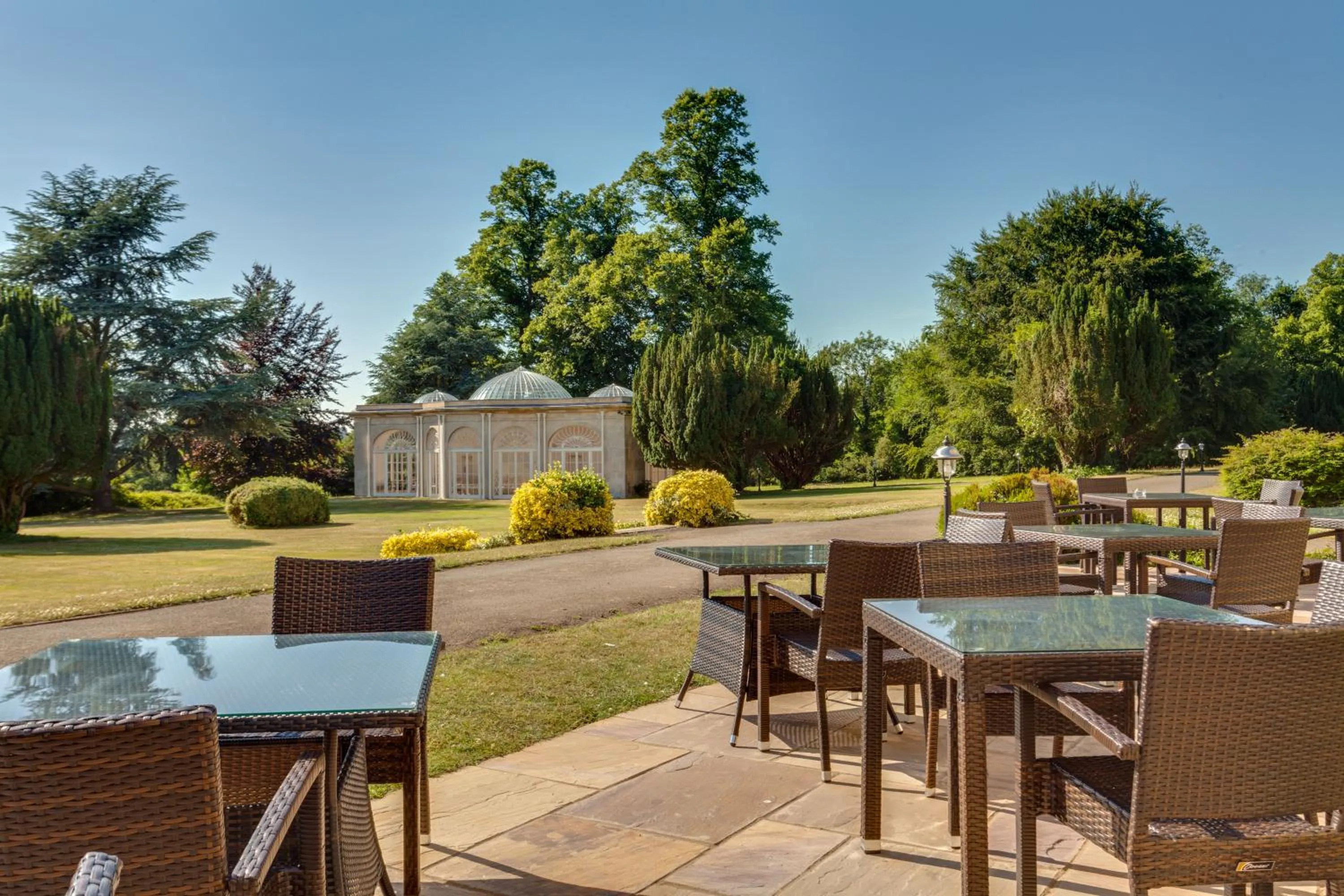 Patio in Barton Hall Hotel & Spa