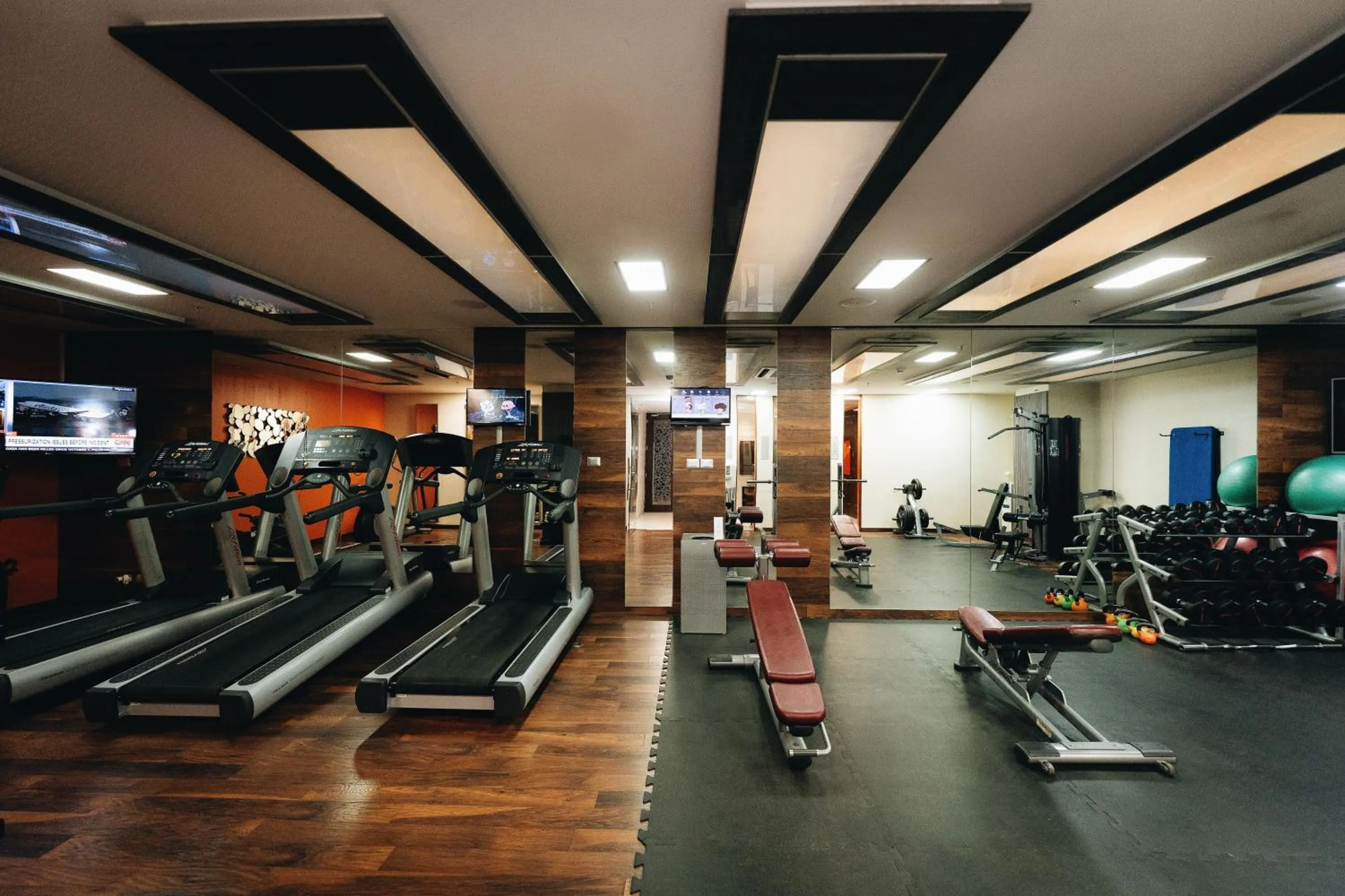 Fitness centre/facilities in Renaissance Santiago by Marriott