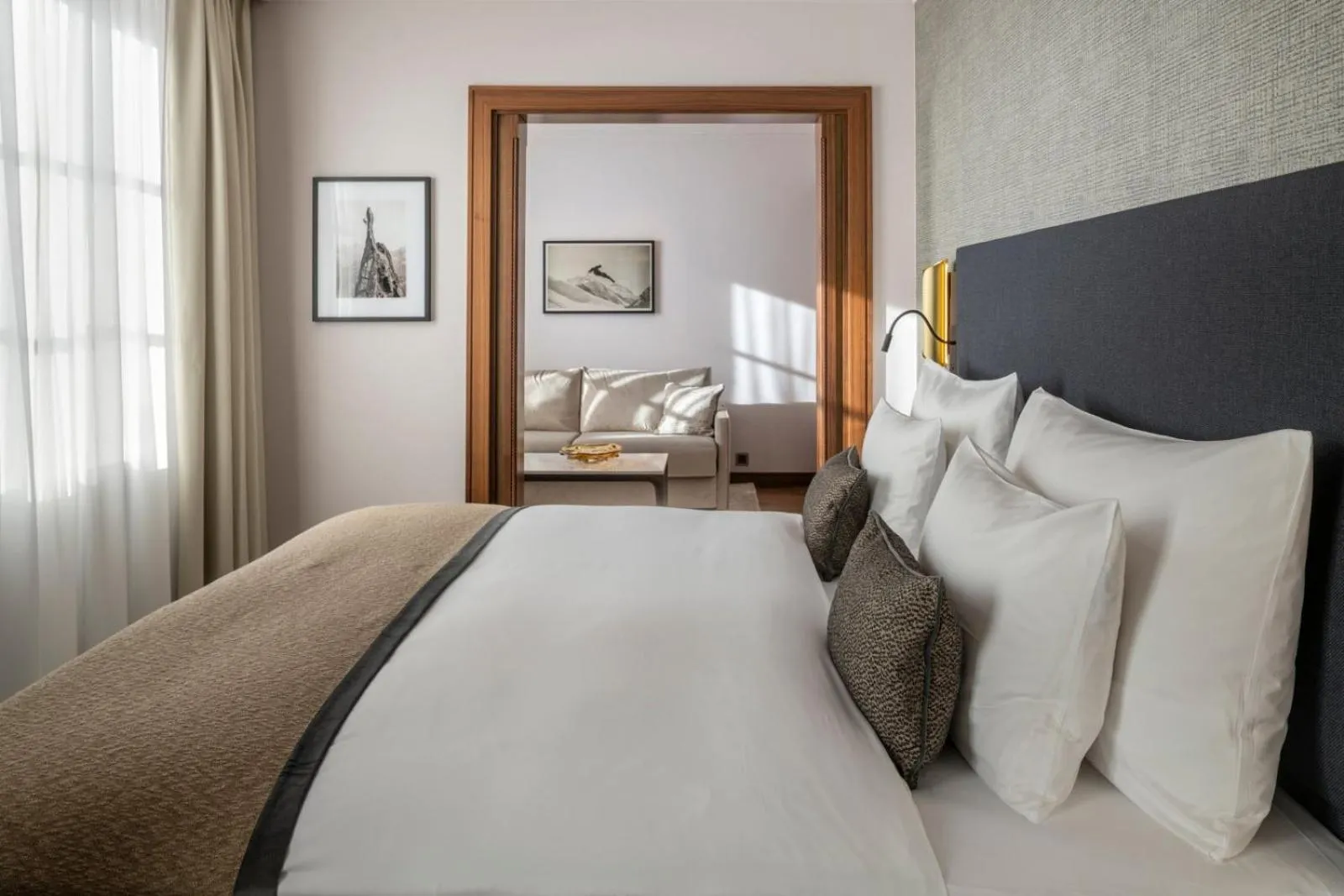 Bed in Grand Hotel des Bains Kempinski