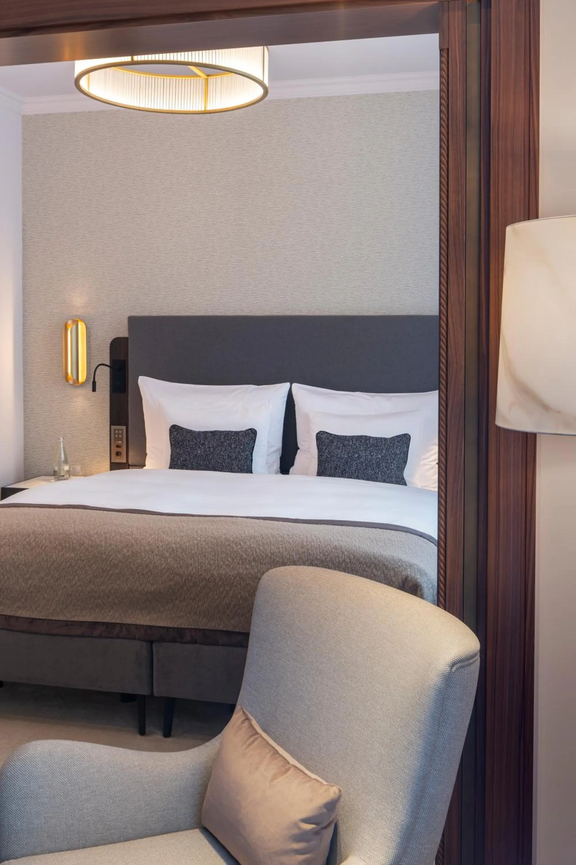 Bed in Grand Hotel des Bains Kempinski