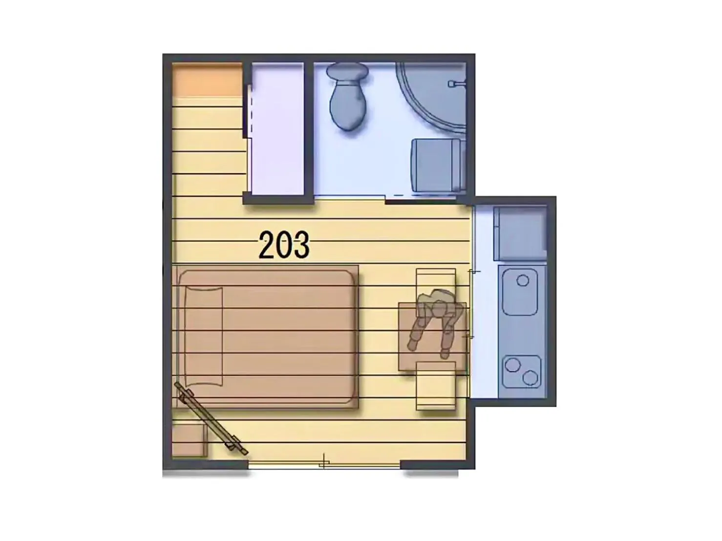 Floor plan in Eternity APARTMENT HOTEL SHINAGAWA