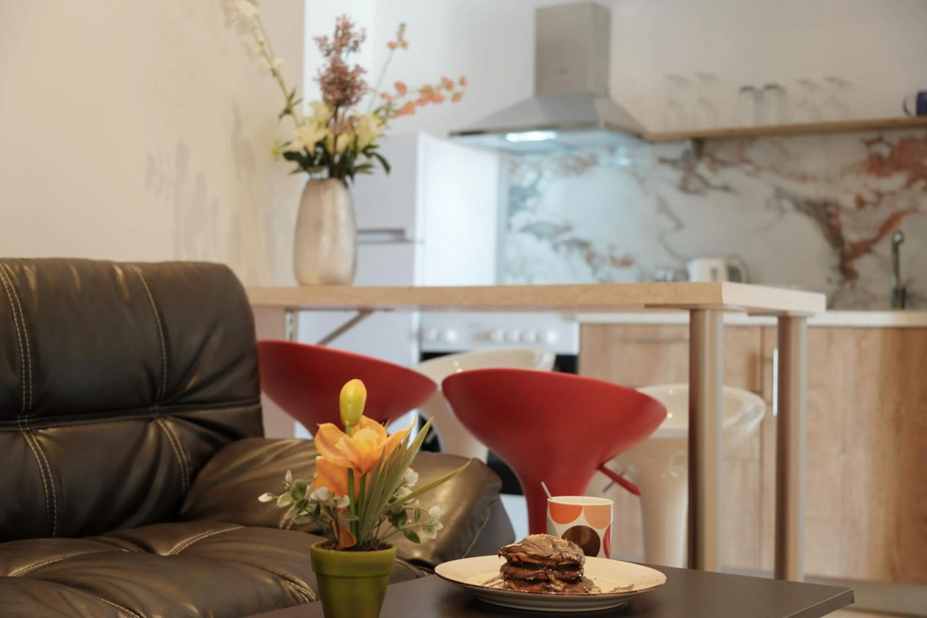 Kitchen or kitchenette in Zeus Throne Suites