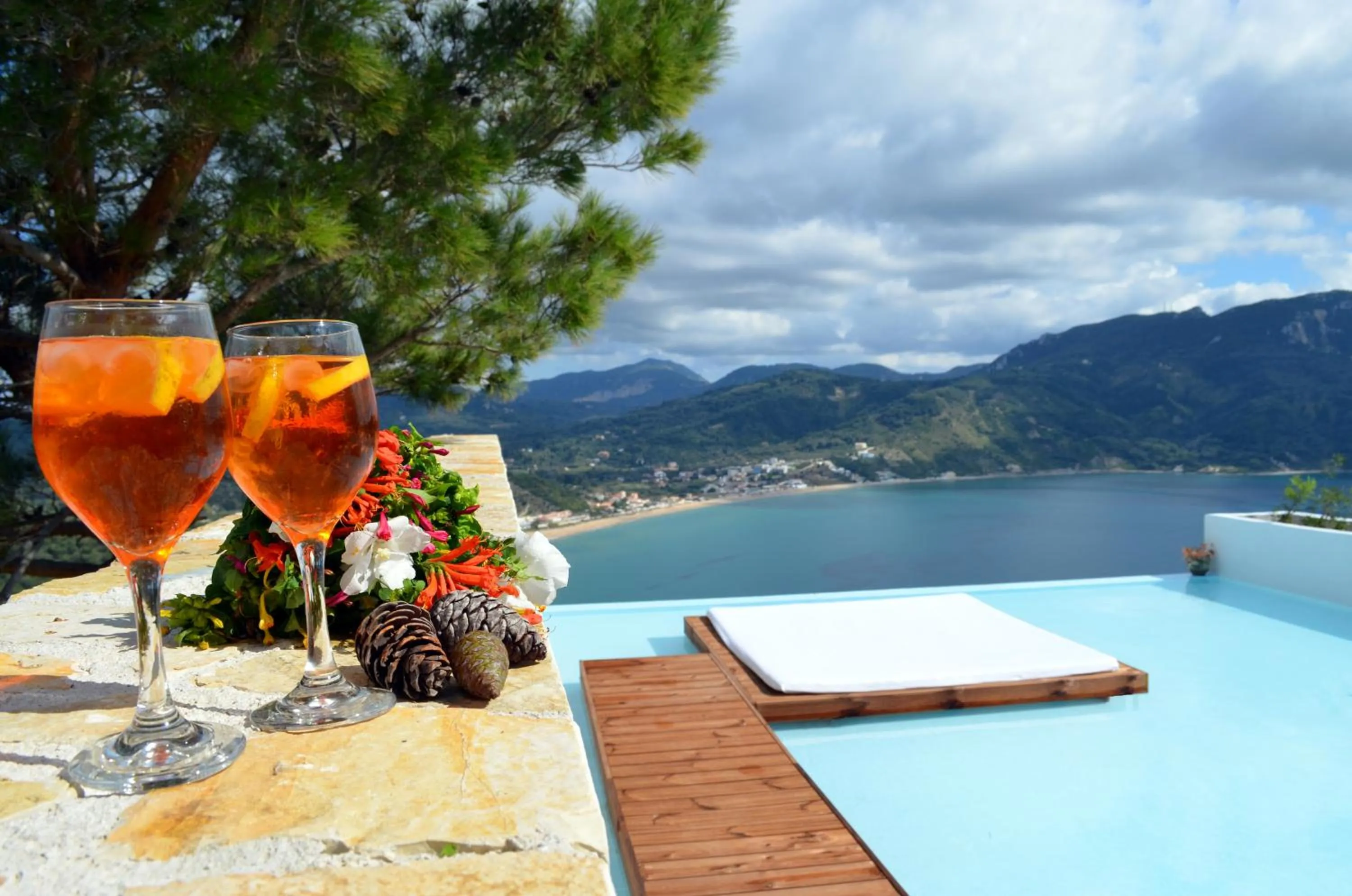 Pool view in Zeus Throne Suites