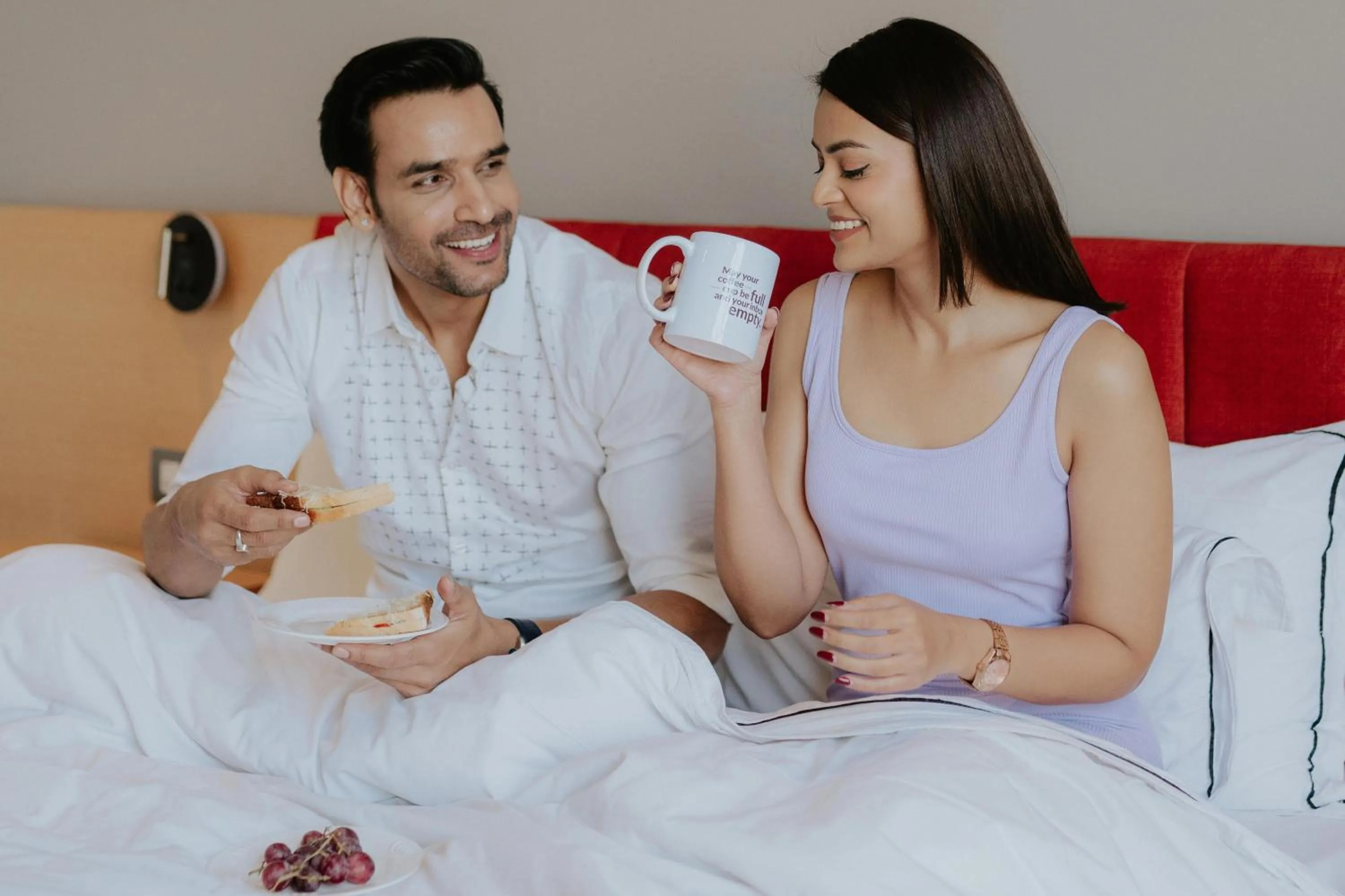 Bedroom, Bed in Treebo Tryst Sr House With Mountain View Udaipur