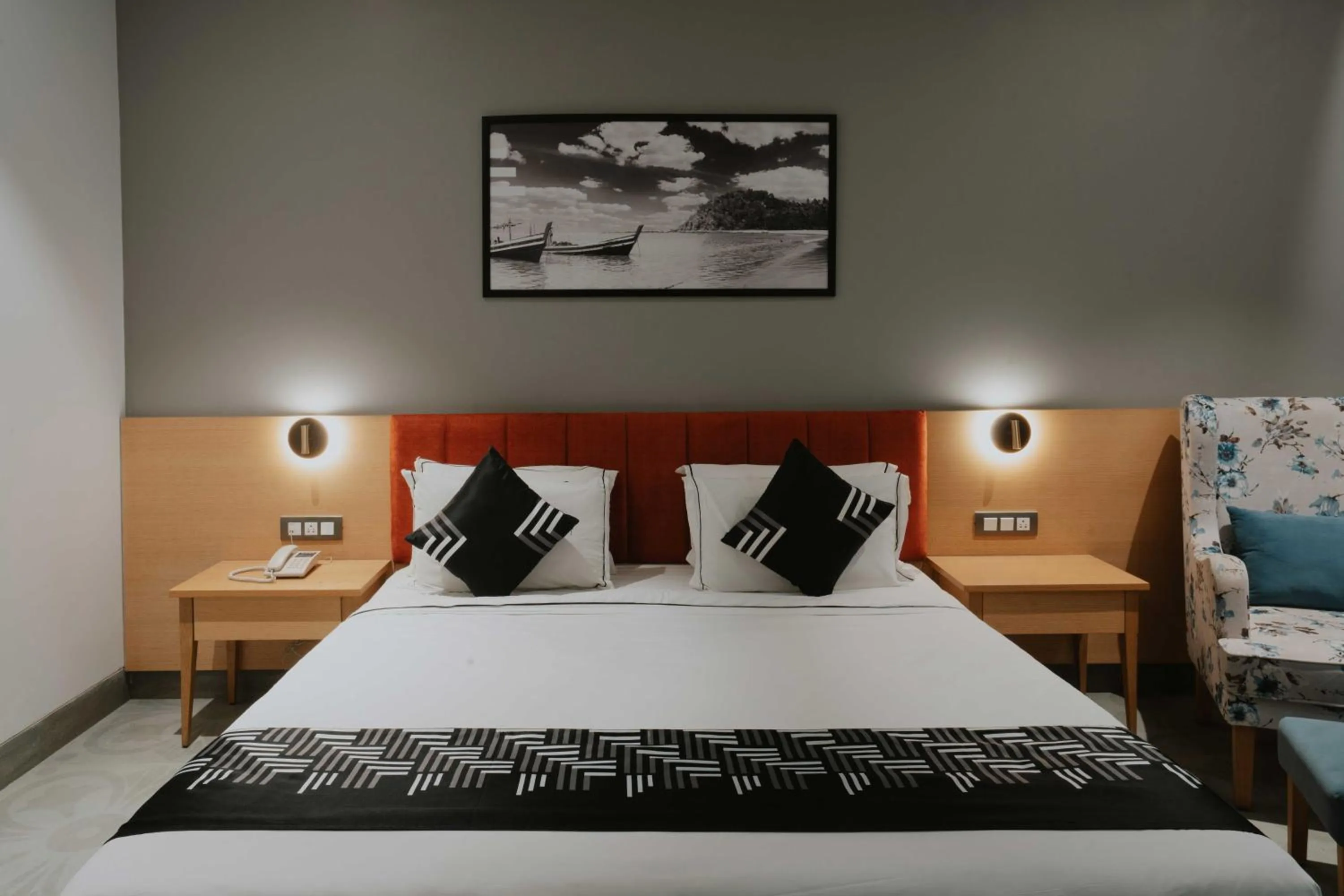 Bedroom, Bed in Treebo Tryst Sr House With Mountain View Udaipur