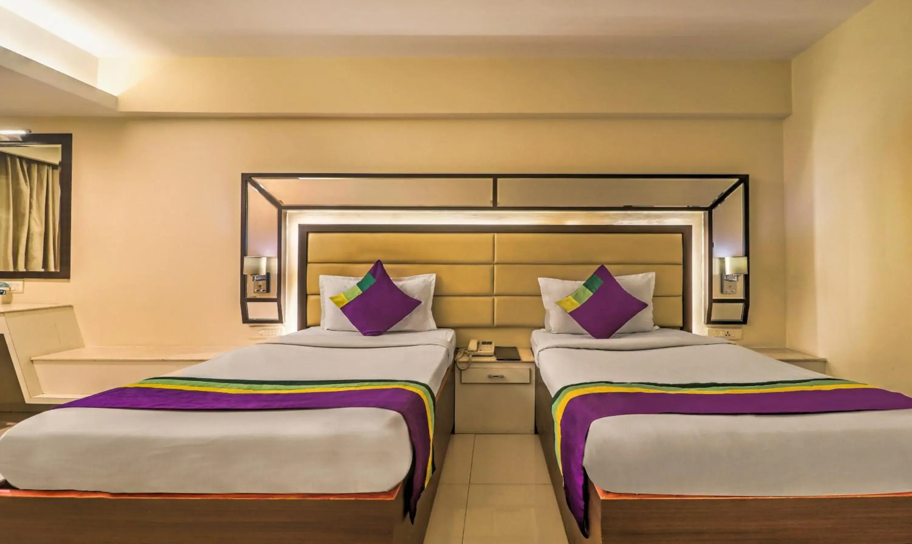 Bedroom, Bed in Treebo Premium Metropolis Bedroom, Bed in Treebo Premium Metropolis