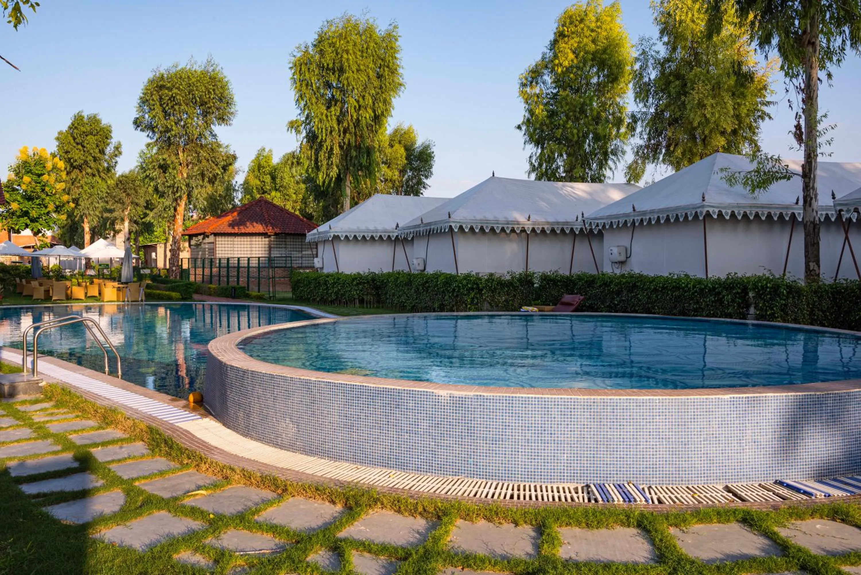 Swimming pool in Om Vilas Benares, Varanasi