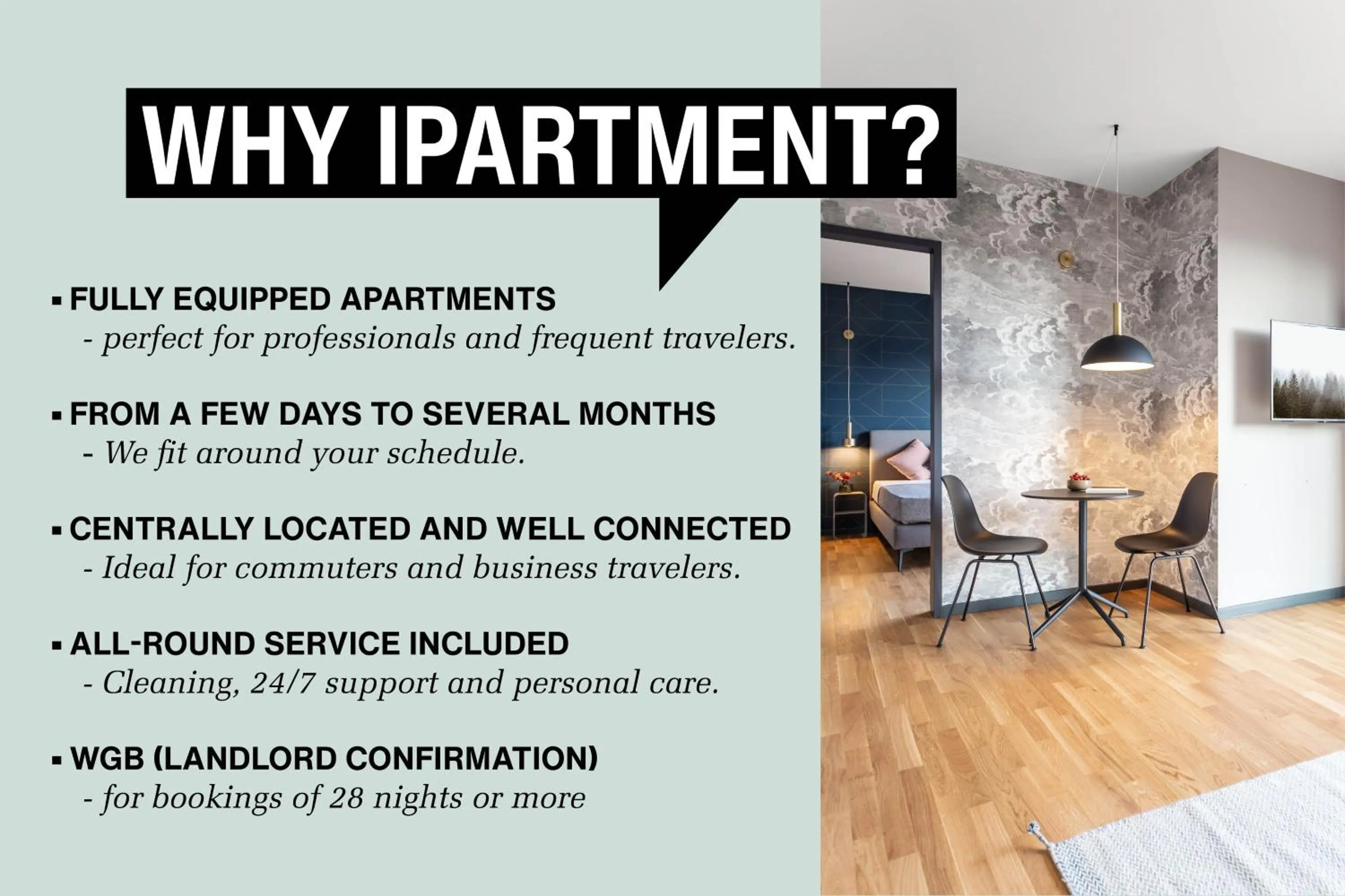 Text overlay in ipartment Darmstadt