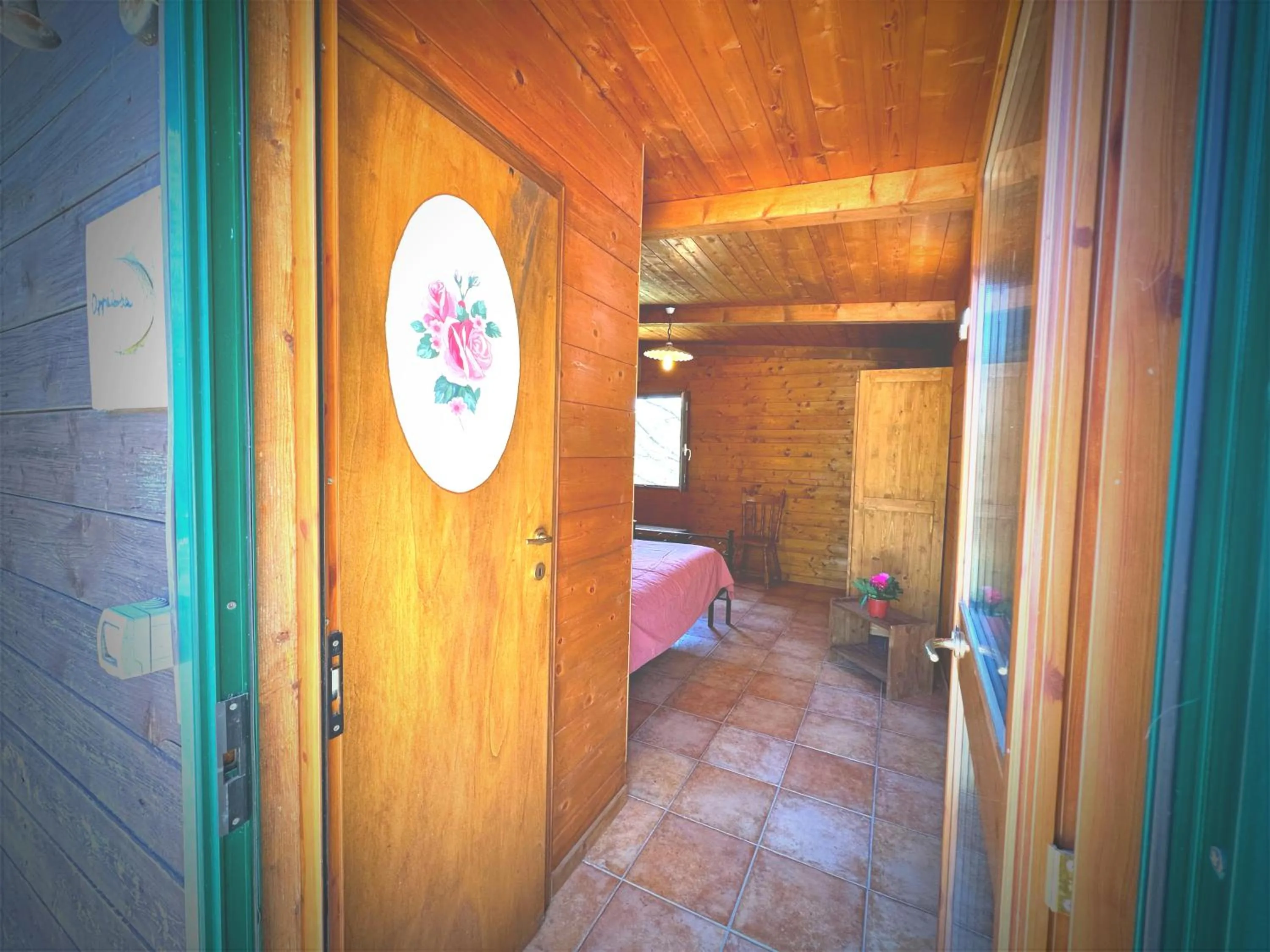 Bed in Night in the Wood Sorbo