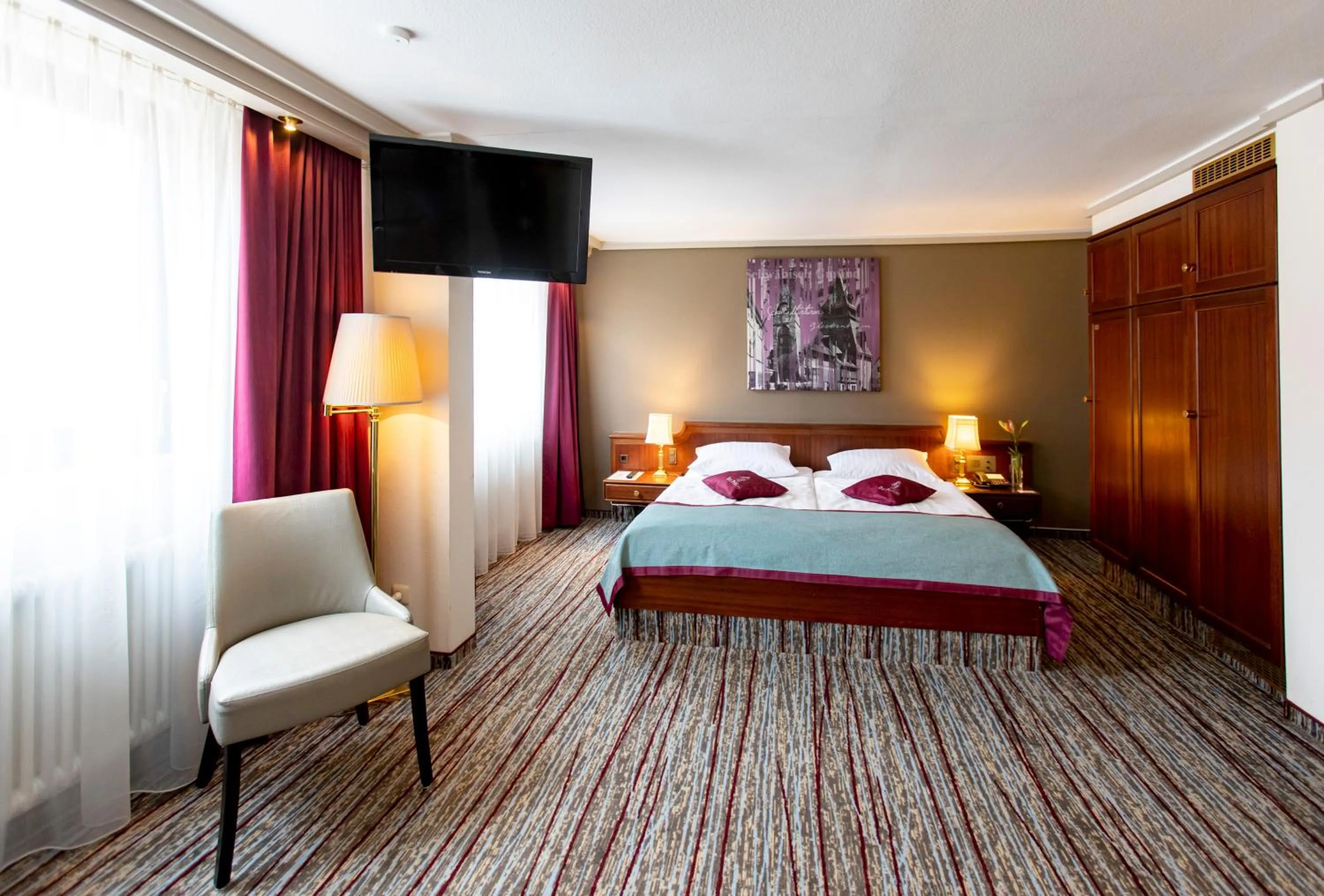 Bed in Hotel Pelikan