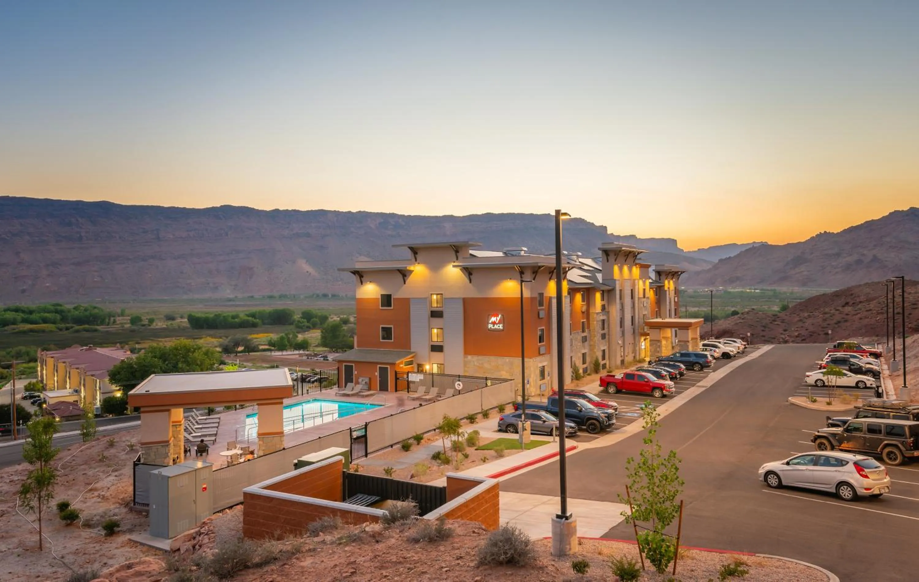 Property building in My Place Hotel-Moab, UT