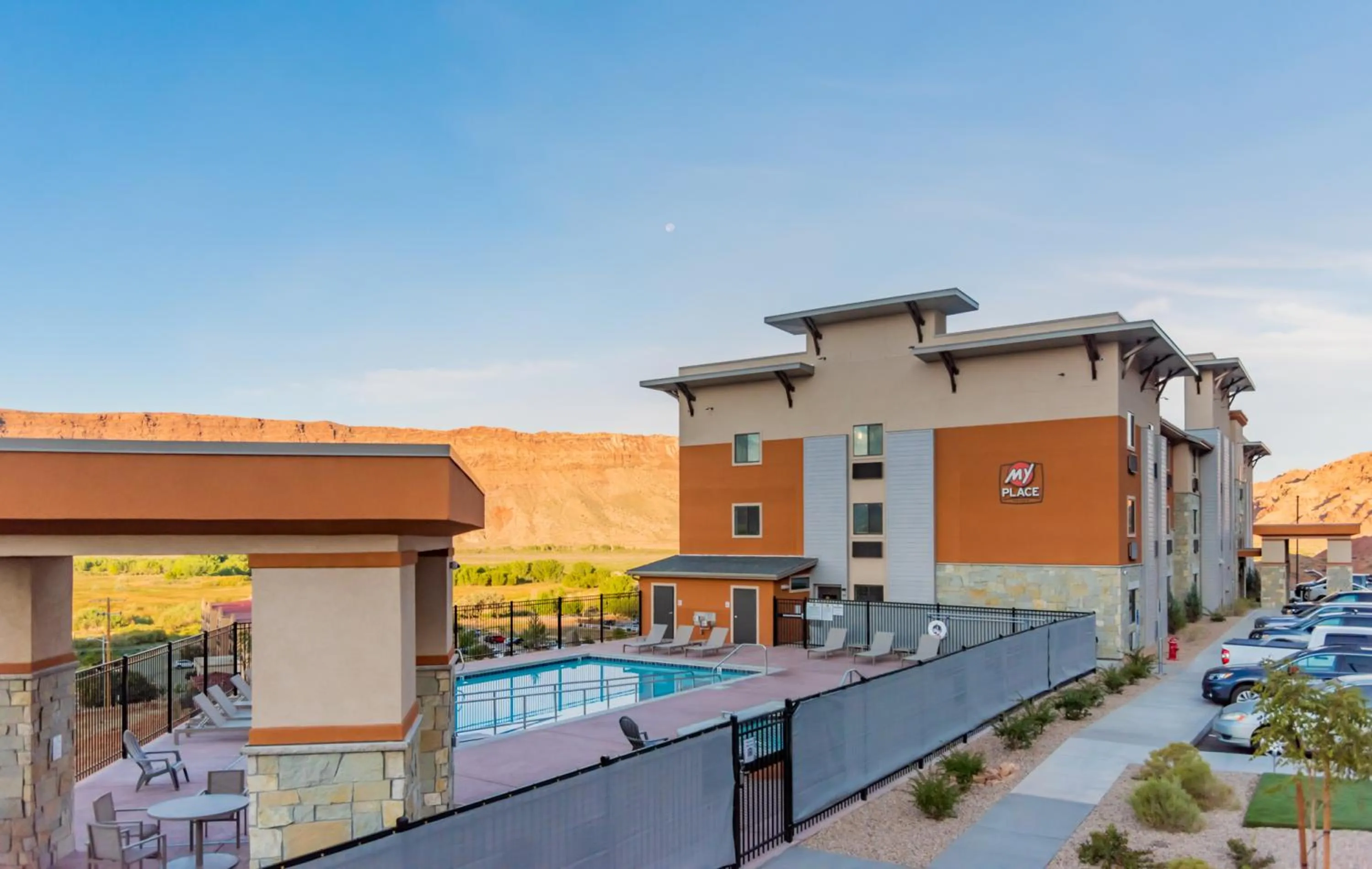 Property building in My Place Hotel-Moab, UT