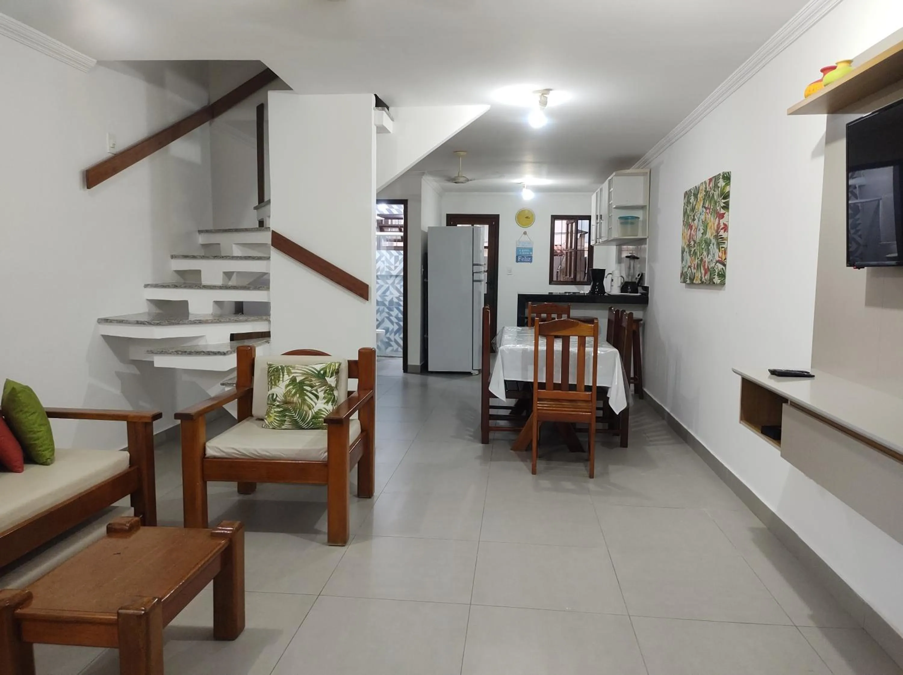 Living room in Casa Praia de Taperapuan em Porto